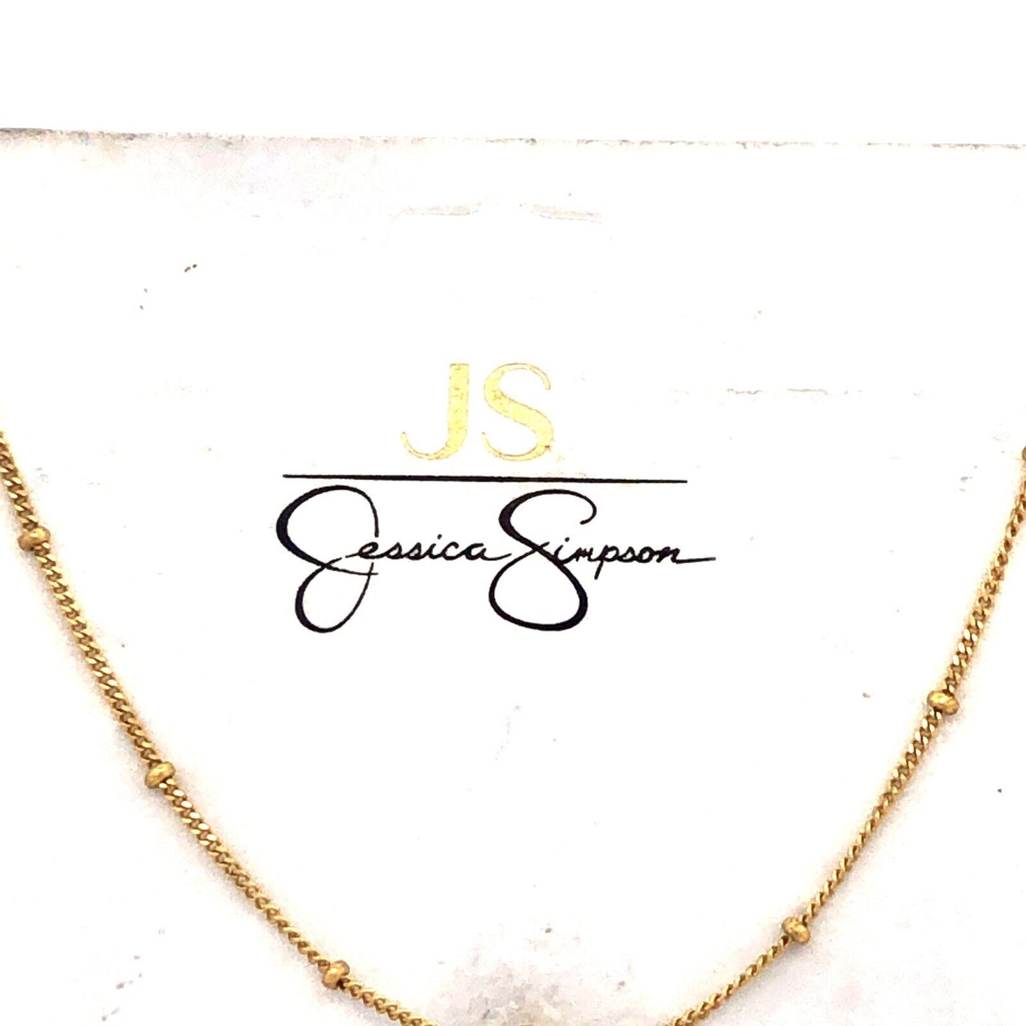 Jessica Simpson 925 Sterling Silver 14K Gold Plated Round Coin Pendant Necklace