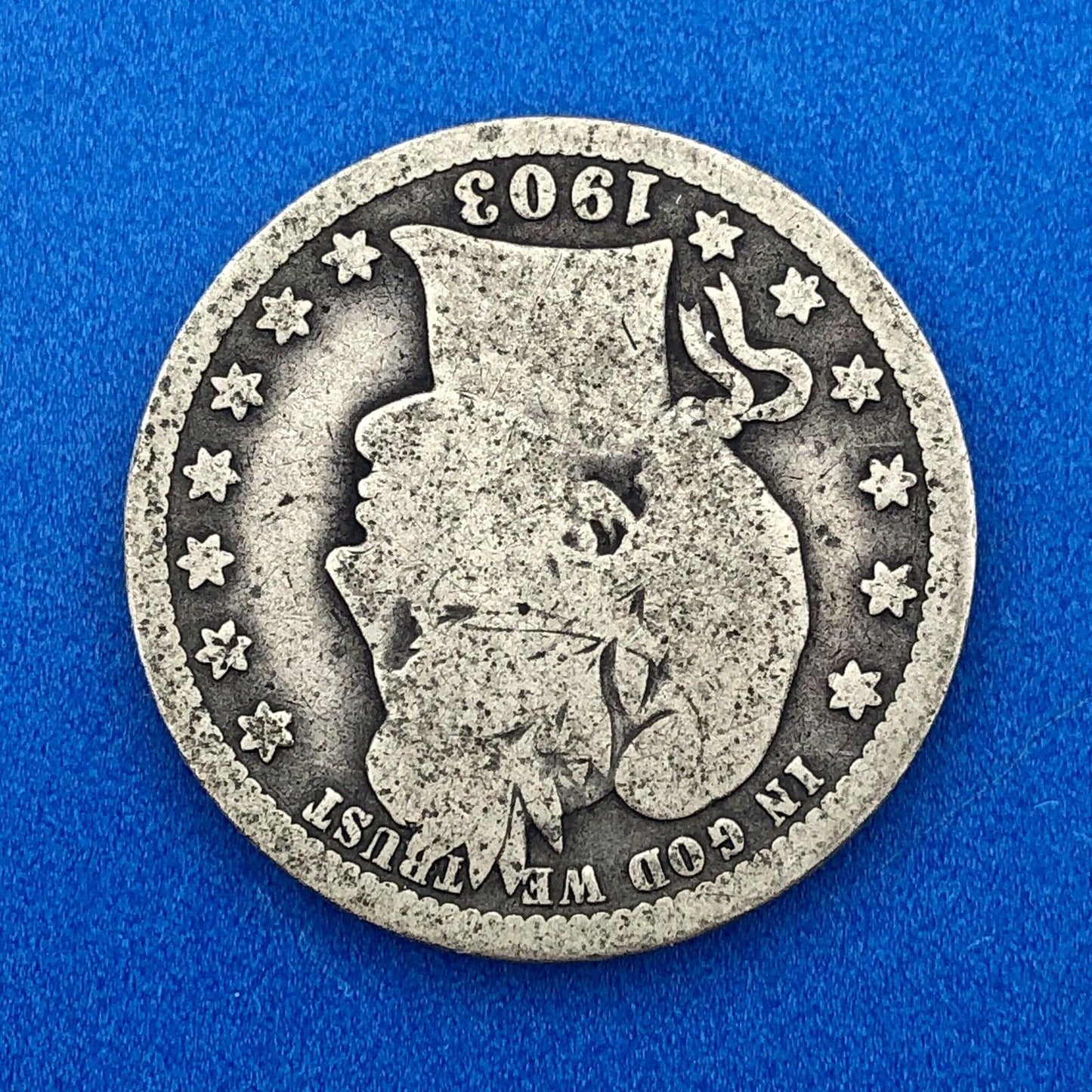 1903 O Silver Barber Quarter Better Key Date New Orleans Coin Rare Scarce