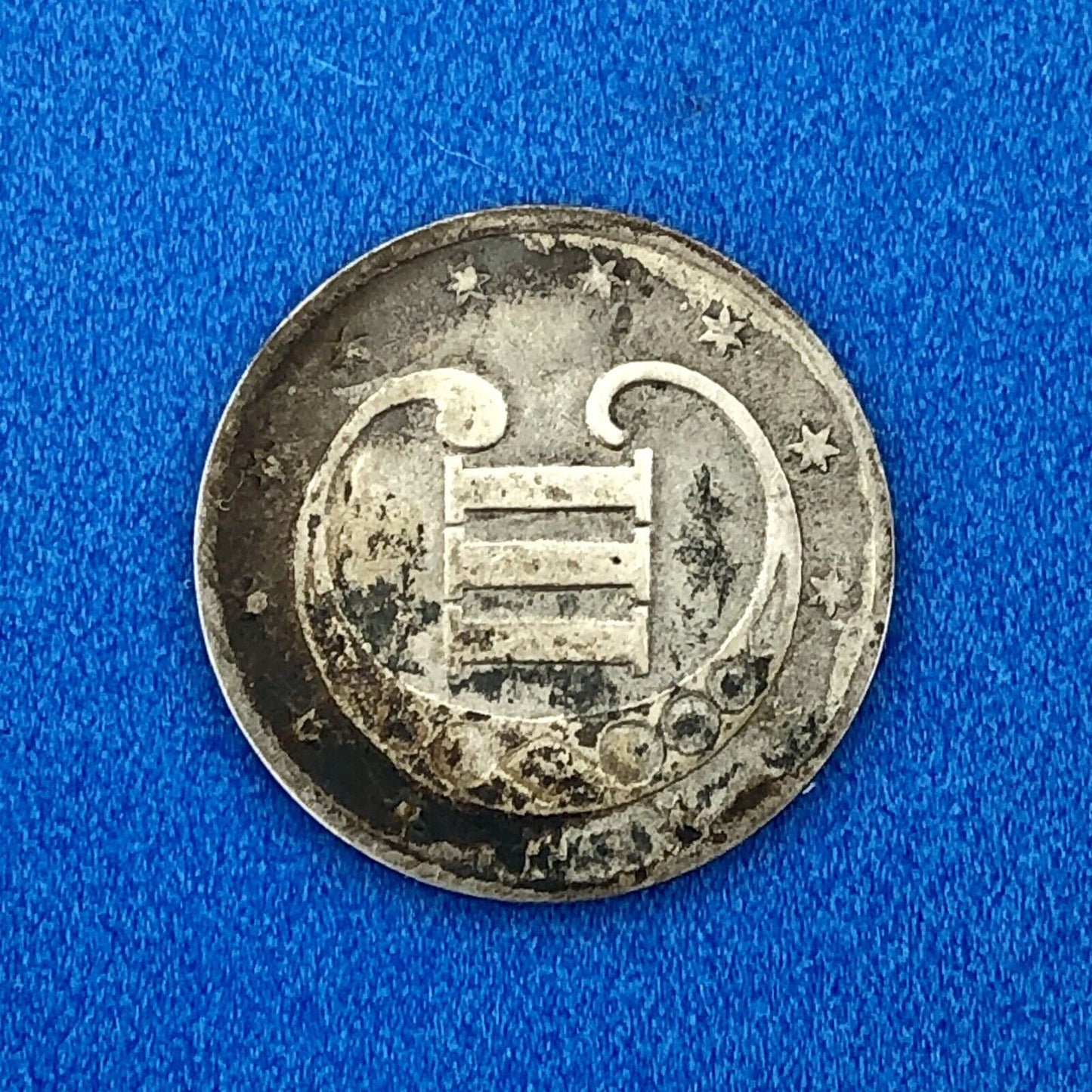 1853 P 3 Cent Silver Three Cent Piece 3c Trime Better Key Philadelphia Mint Coin