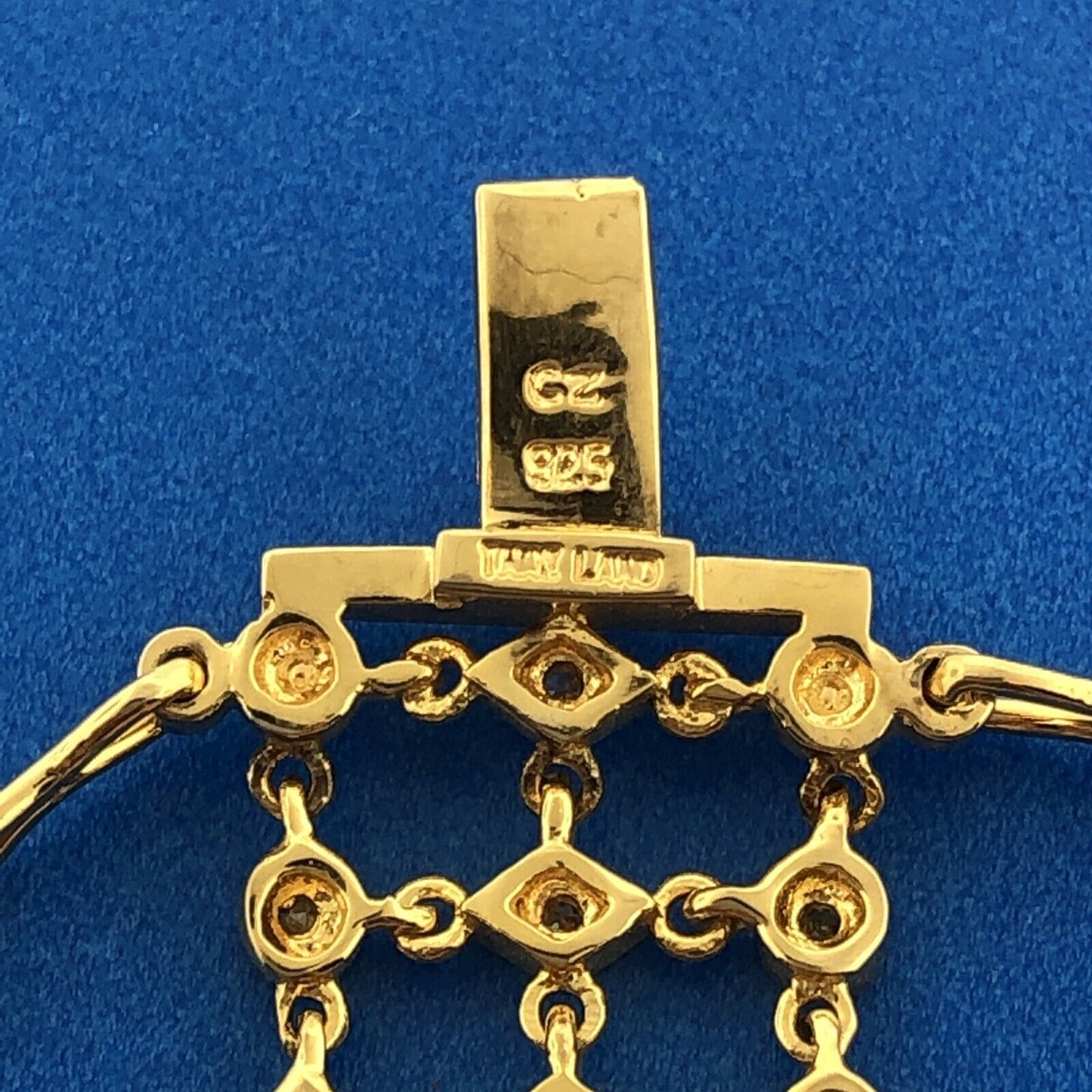 Designer ADI Sterling Silver Vermeil Cubic Zirconia CZ Statement Tennis Bracelet