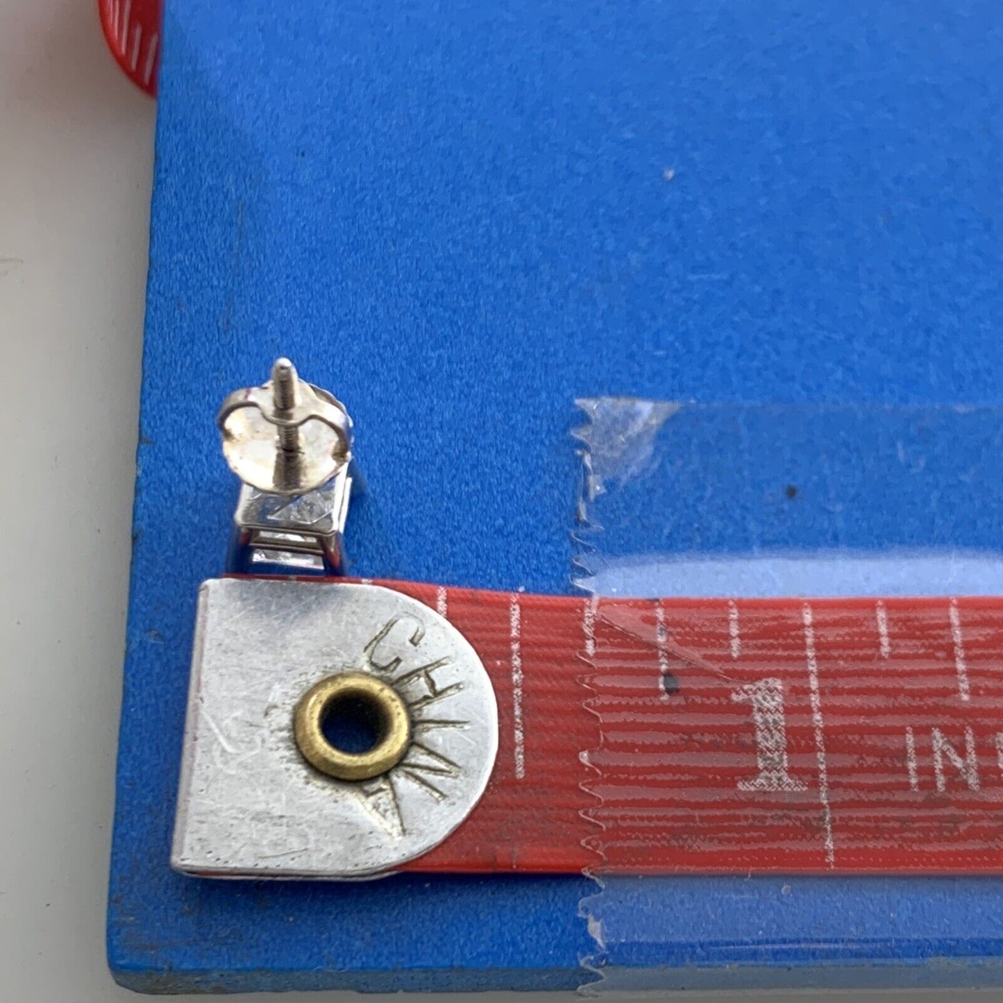 Designer 14K White Gold Princess Diamond Solitaire Screw Back Stud Earrings