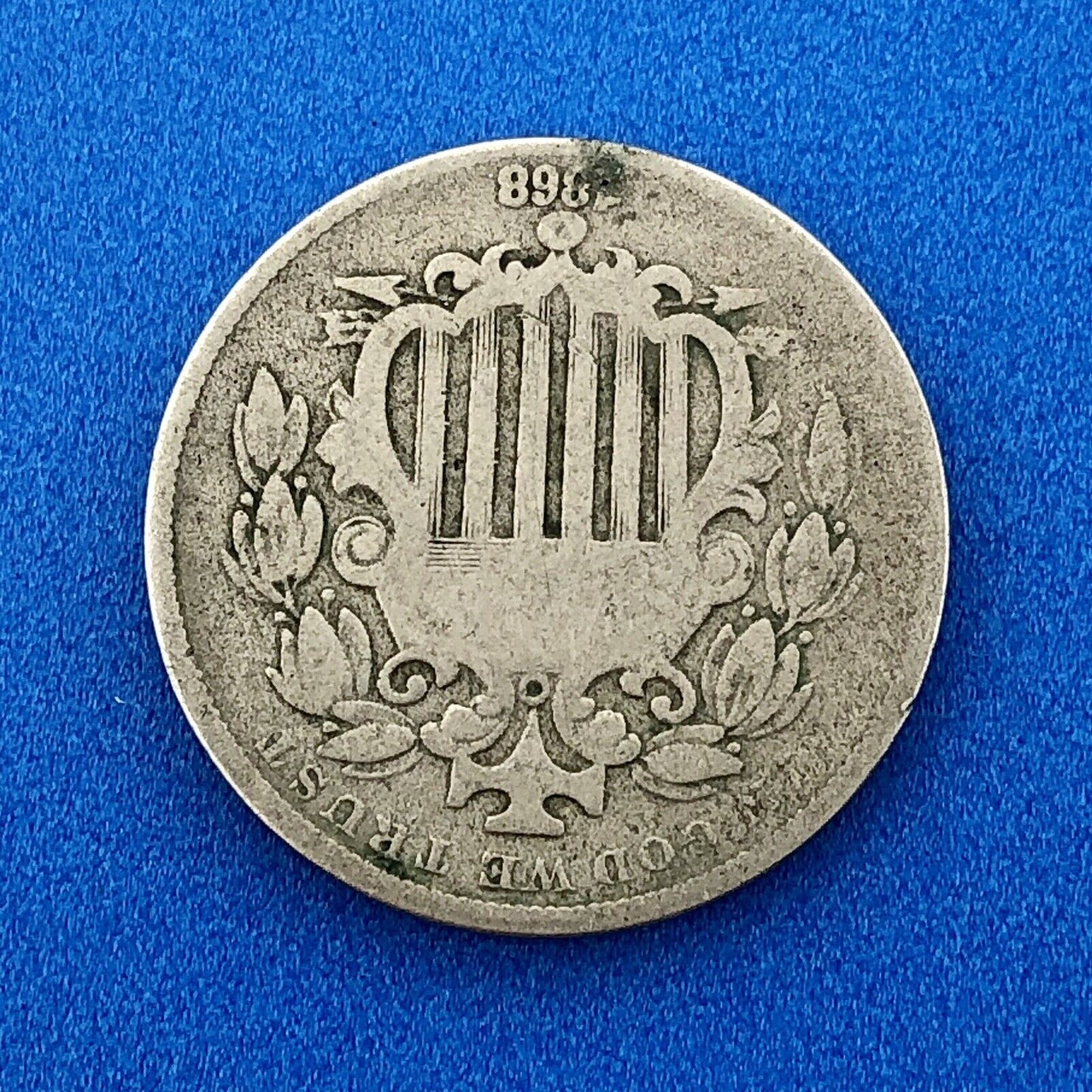 1868 P Shield Nickel Variety 2 Scarce Rare Better Key Philadelphia Mint Coin