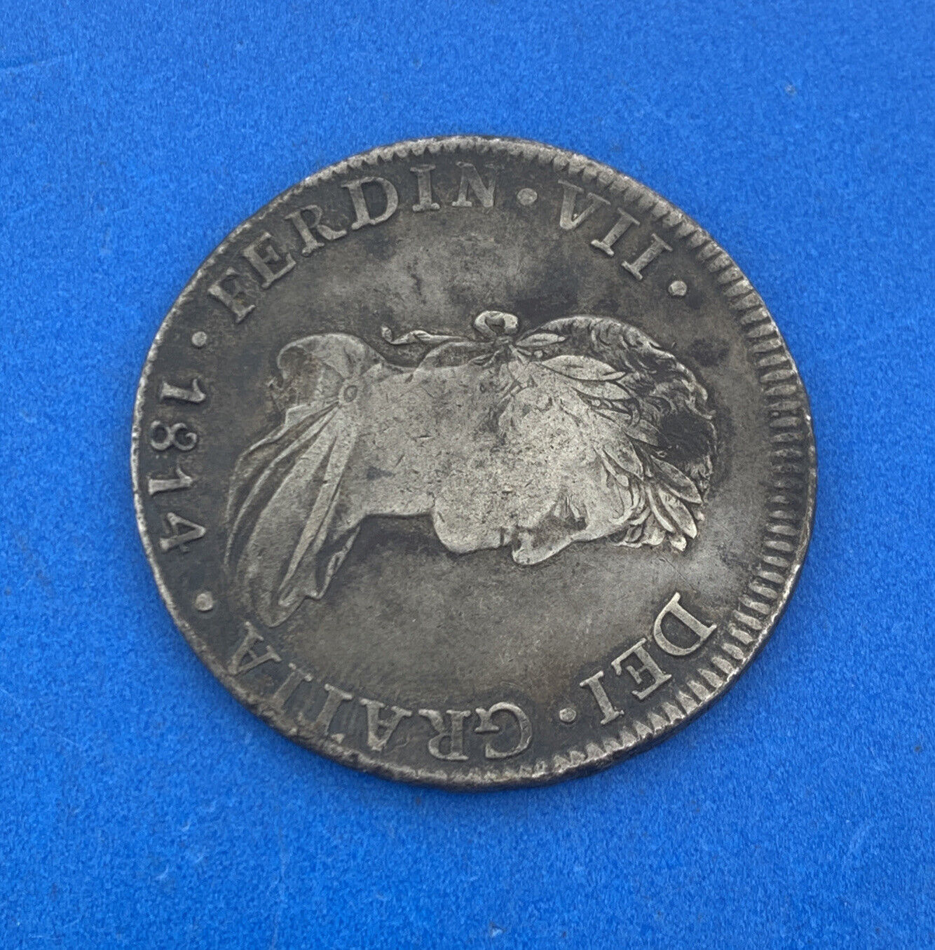 1814 Mo Mexico City 8 Reales I.I. Better Key Date .903 Silver Mexico Coin
