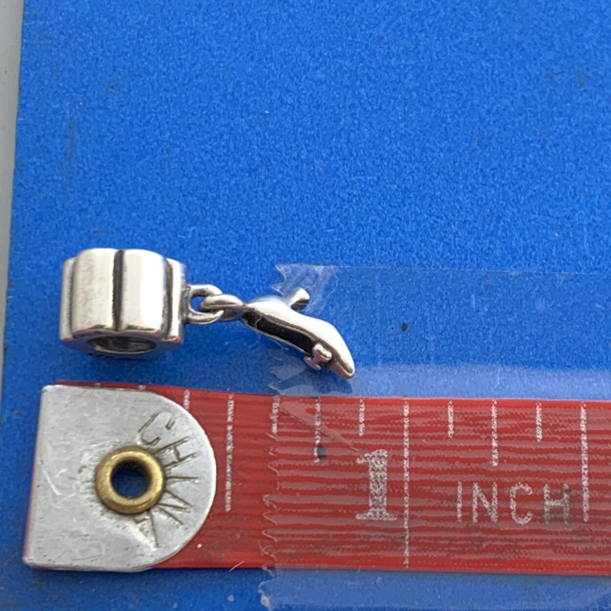 Authentic PANDORA 925 Sterling Silver Shoe Dangle Stiletto 790420 Slide Charm
