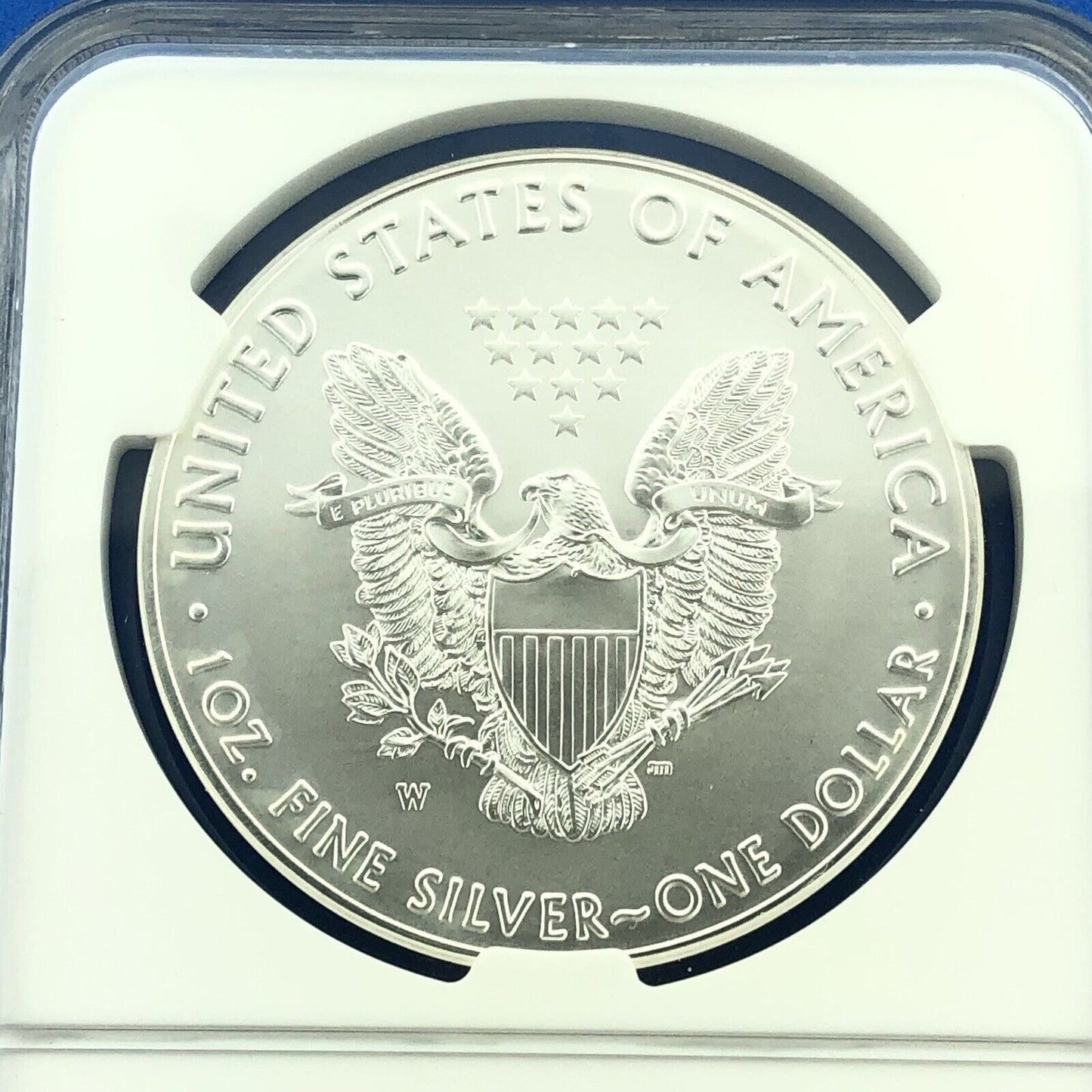 2016 W Burnished Silver Eagle Lettered Edge Early Release 30th Anniv NGC MS70