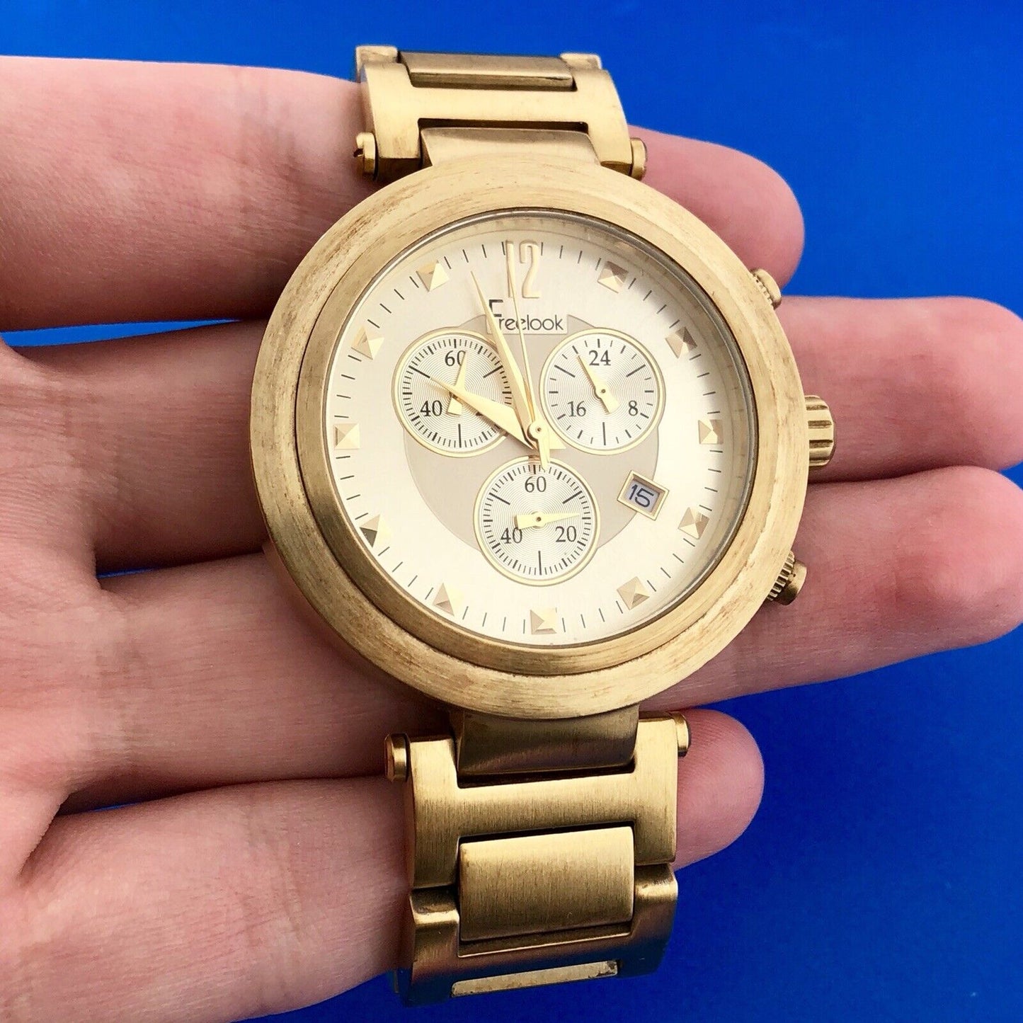 Freelook Unisex Corina Matte HA1136CHMG/3B Chronograph Brushed Finish Watch