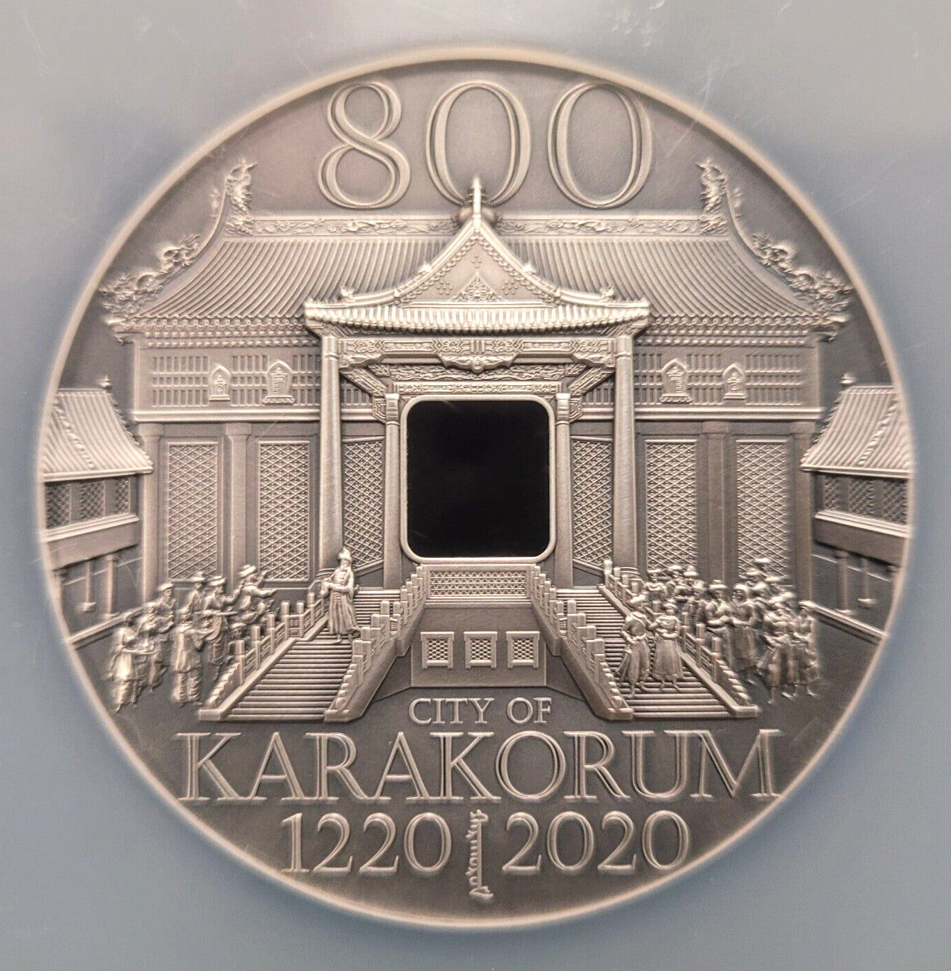 2020 5000MNT Mongolia NGC MS70 Antiqued City of Karakorum 2oz .999 Silver Coin