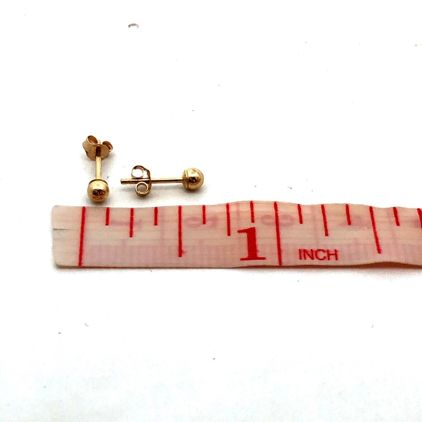 Designer 14K Yellow Gold Round Ball Starter Stud Earrings