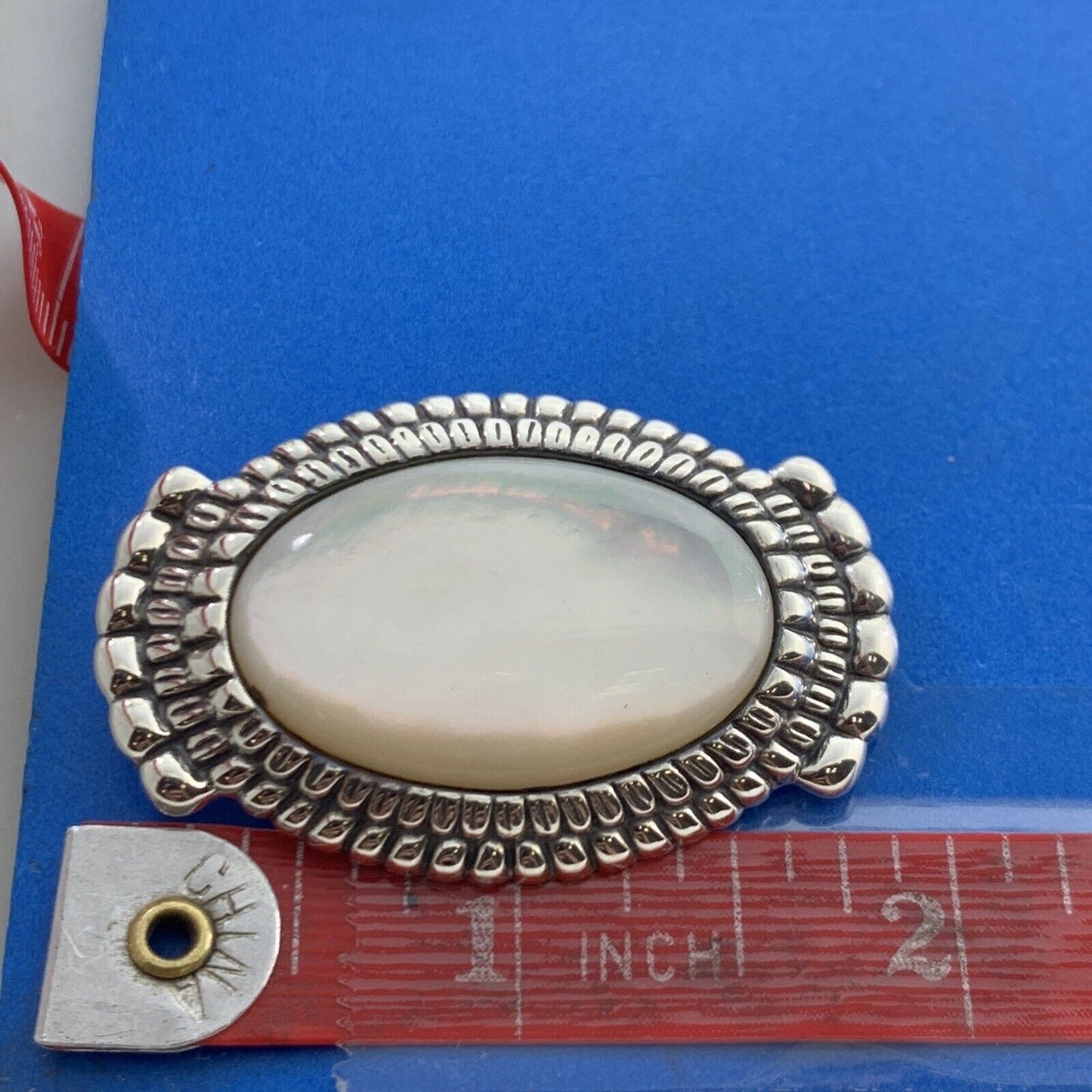 Carolyn Pollack R Moon 925 Sterling Silver Mother Of Pearl Brooch Pendant