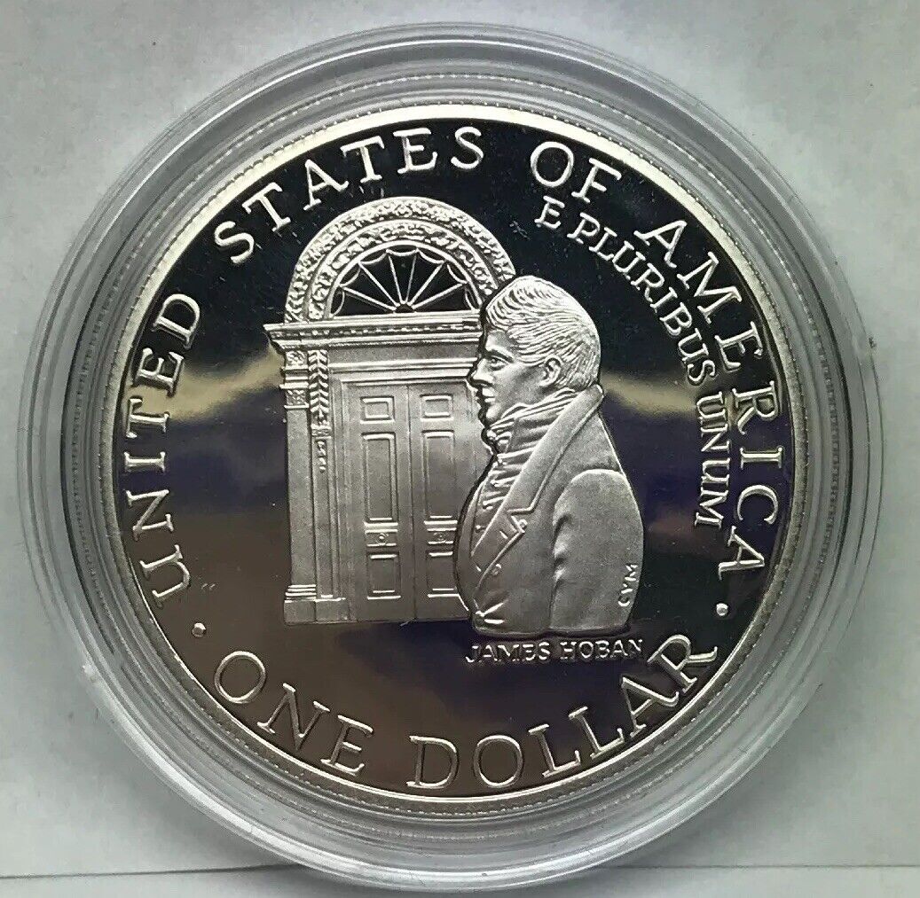 1992 W White House 200th Anniversary Commemorative Proof Silver Dollar OMP/COA