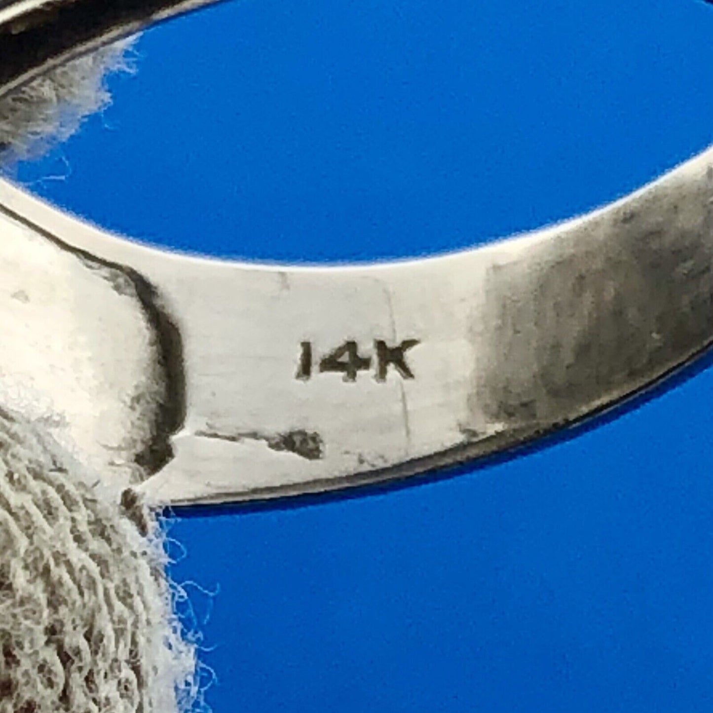 Men's 14k White Gold Round Cut Triple Diamond .51tcw Textured Ring Size 9.25