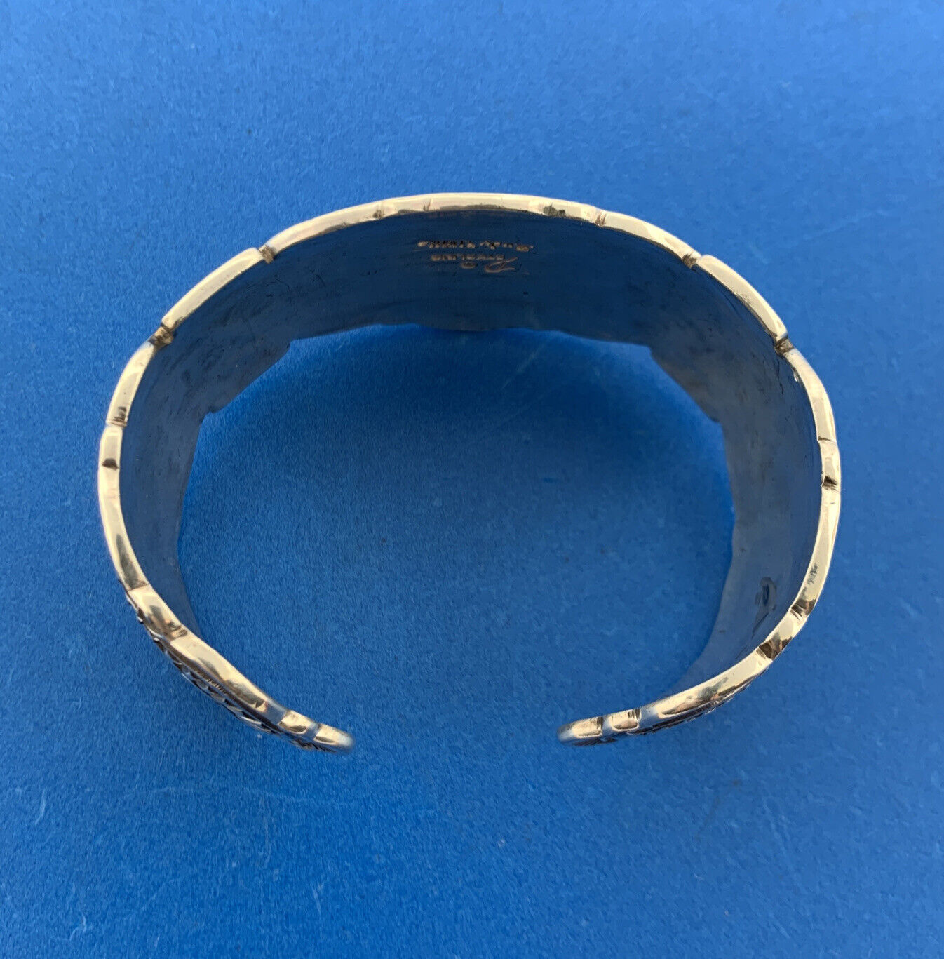 Rudy Willie Joe Delgarito Navajo 925 Sterling Silver Turquoise Cuff Bracelet