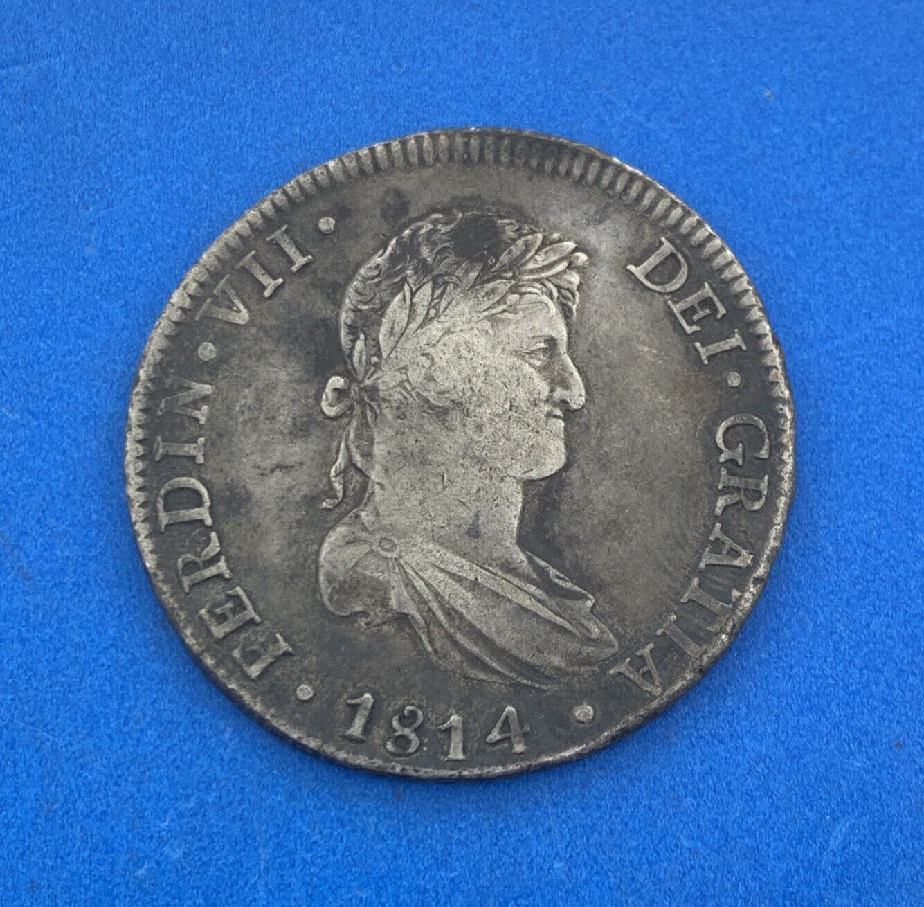 1814 Mo Mexico City 8 Reales I.I. Better Key Date .903 Silver Mexico Coin