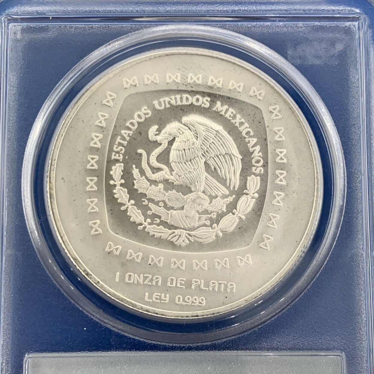 1996 Mo Mexico City 5 Peso 1 oz Silver Hombre Jaguar PCGS MS68 Mexico Coin