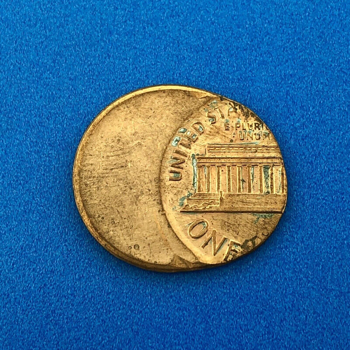 No Date Modern Era Lincoln Memorial One Cent Copper Alloy Off Center Error Coin