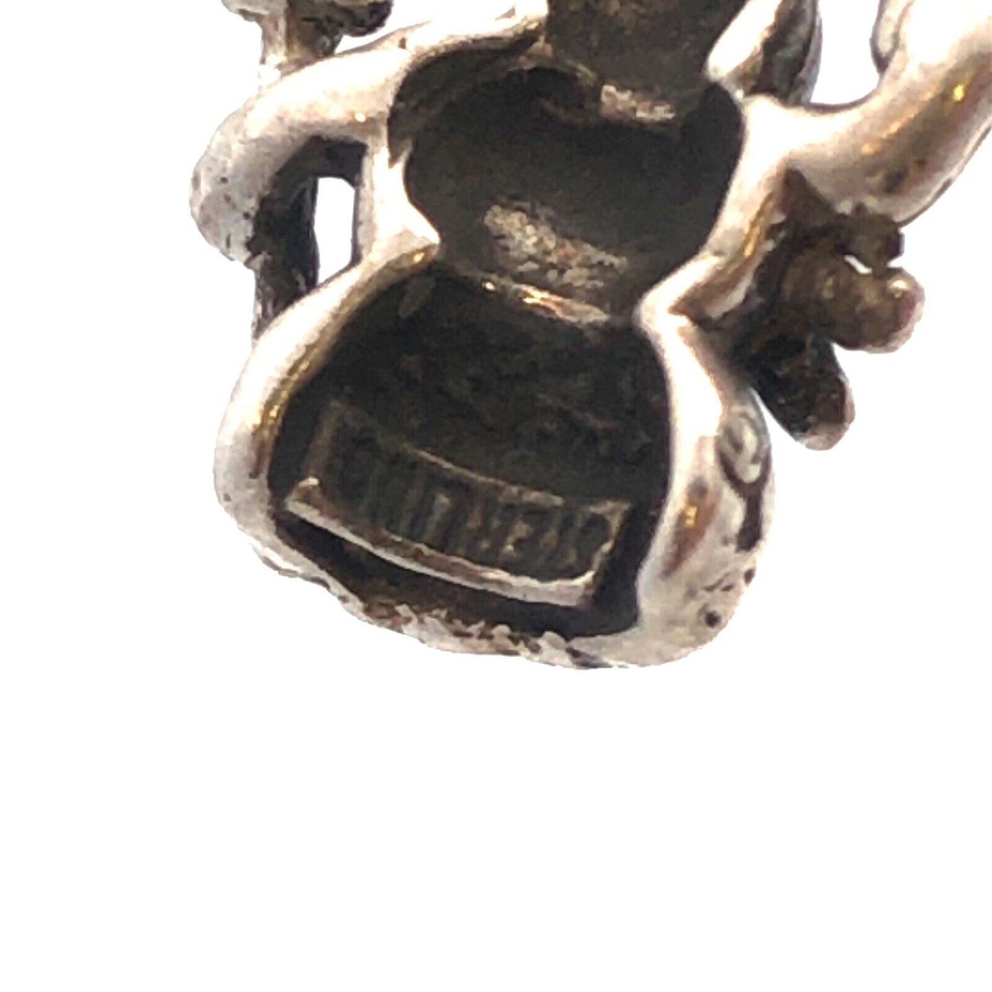 Vintage 925 Sterling Silver Snowman Christmas Holidays Dangle Charm