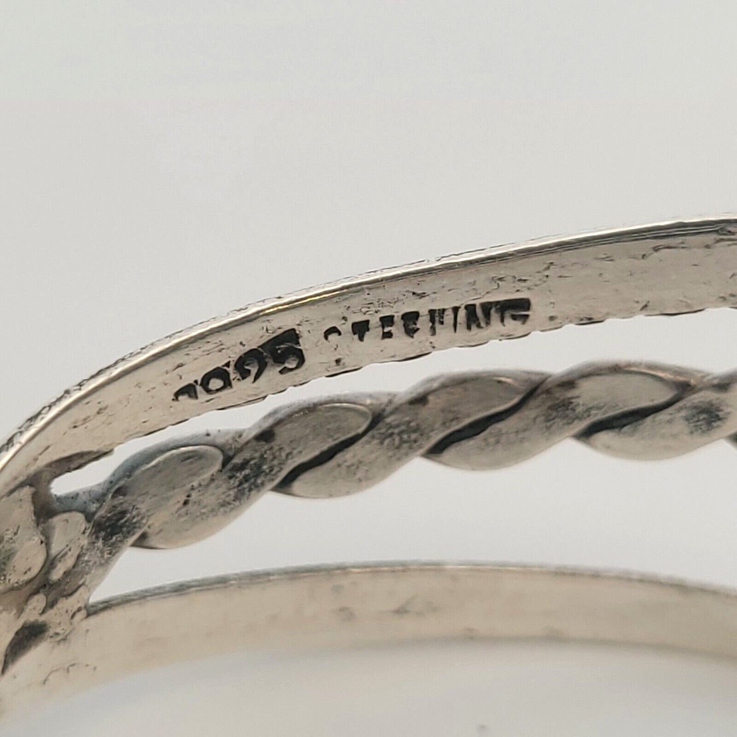 Native American 925 Sterling Silver Turquoise Cabochon Floral Open Cuff Bracelet