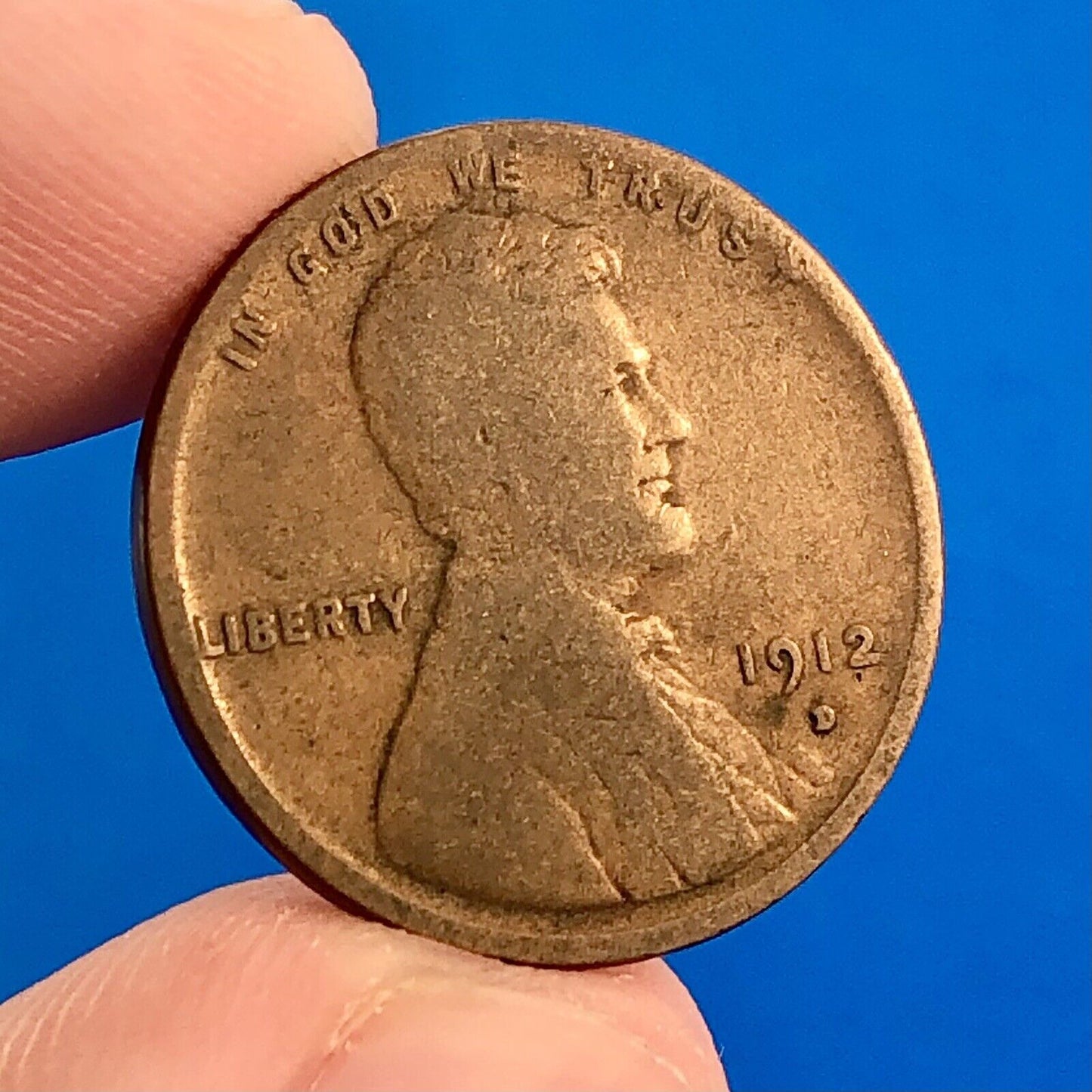 1912 D Lincoln Cent Wheat Ears Reverse Key Rare 1c Cent Penny Denver Coin