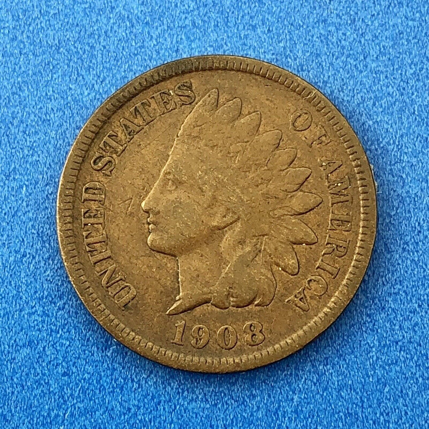 1908 S Indian Head One Cent Penny Type 3 Bronze Better Key San Francisco Coin