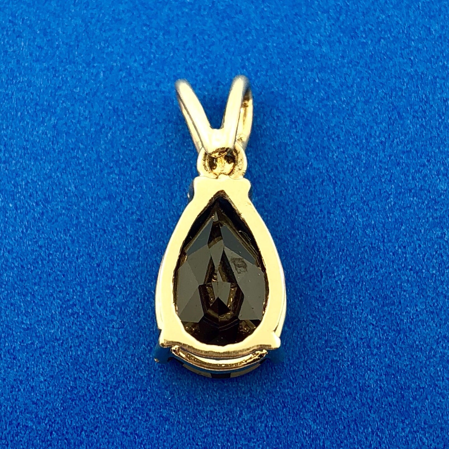 Designer 14K Yellow Gold Pear Shaped Garnet January Occasion Statement Pendant