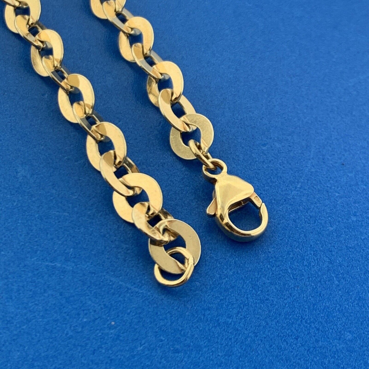 Stunning Vermeil Sterling Silver 925 Oval Link 24" Chain Necklace