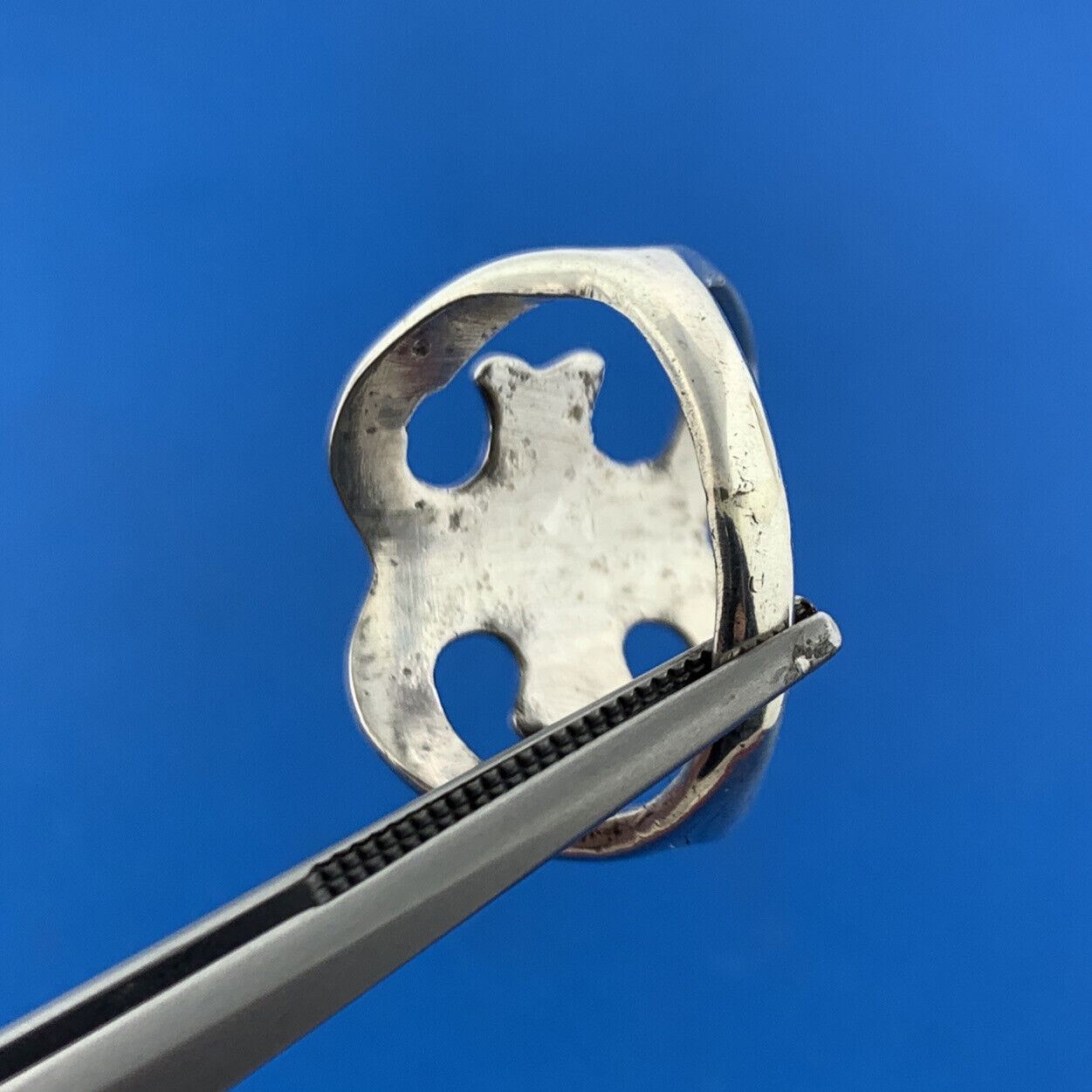 Stunning Sterling Silver 925 Cabochon Green Turquoise Open Heart Ring Size 6