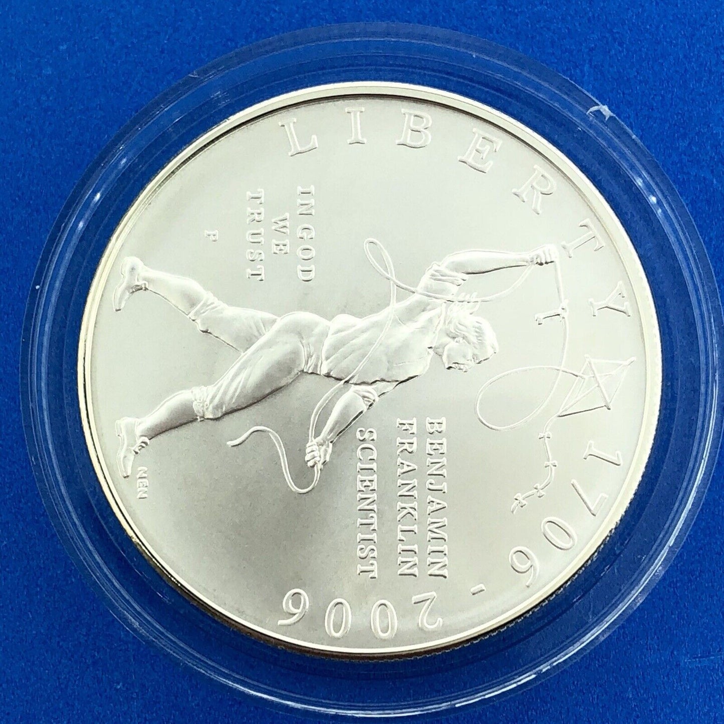 2006 P Benjamin Franklin Scientist Commemorative Uncirculated Silver Dollar