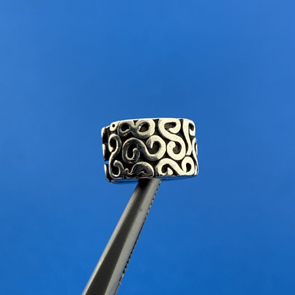 Authentic PANDORA 925 Sterling Silver FANCY S 790388 Slide Bracelet Clip Charm