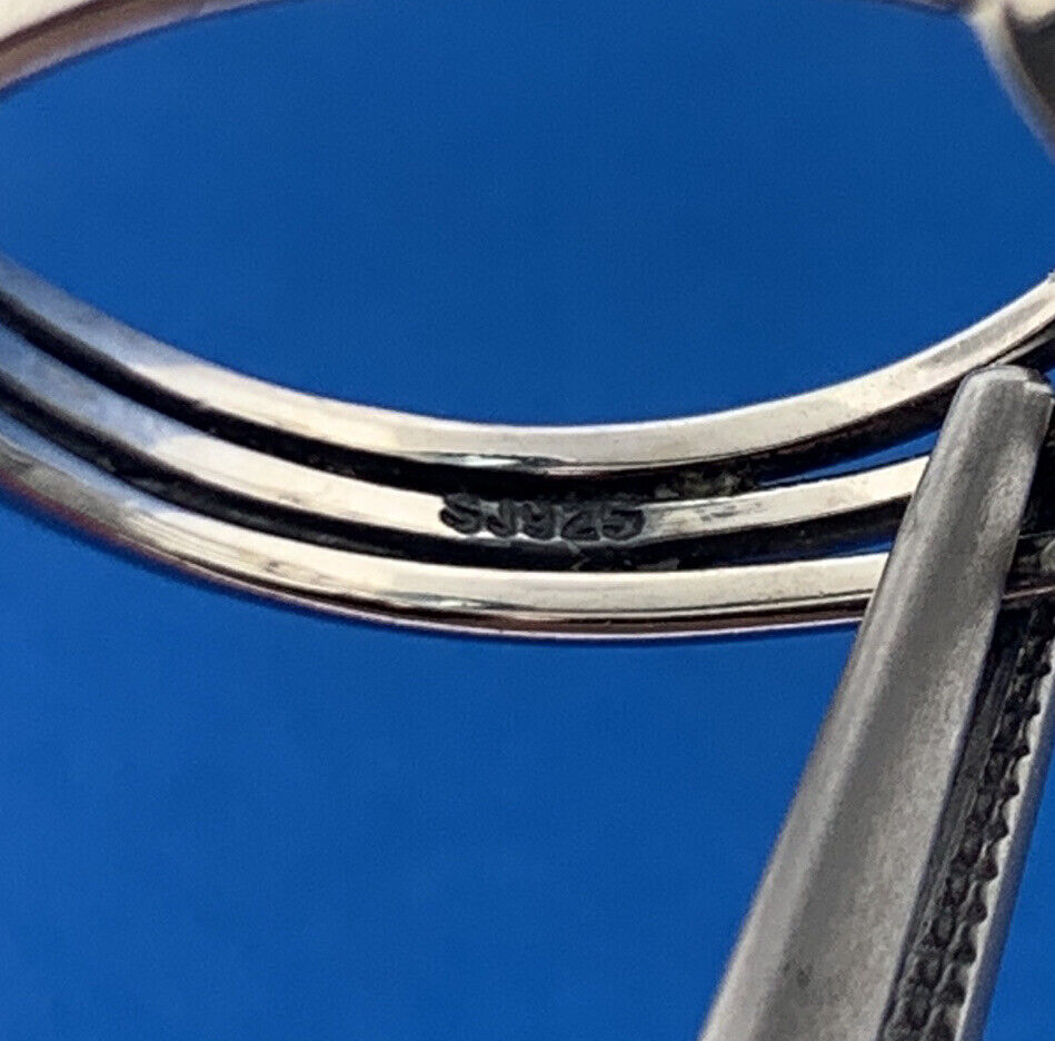 Designer 925 Sterling Silver Blue Topaz Solitaire December Anniversary Ring