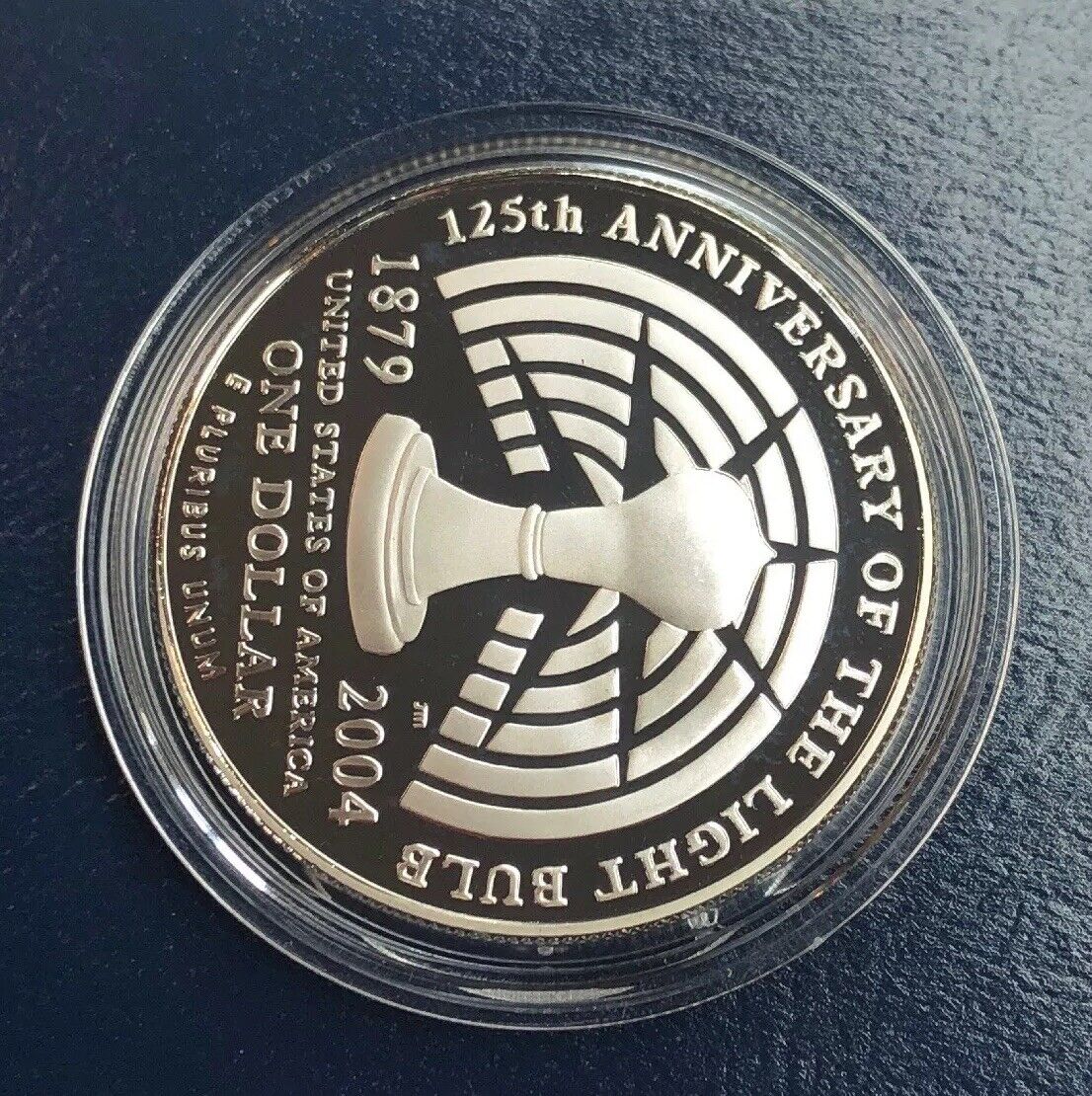 1994 P Thomas Alva Edison Commemorative Proof Silver $ Dollar OMP/COA
