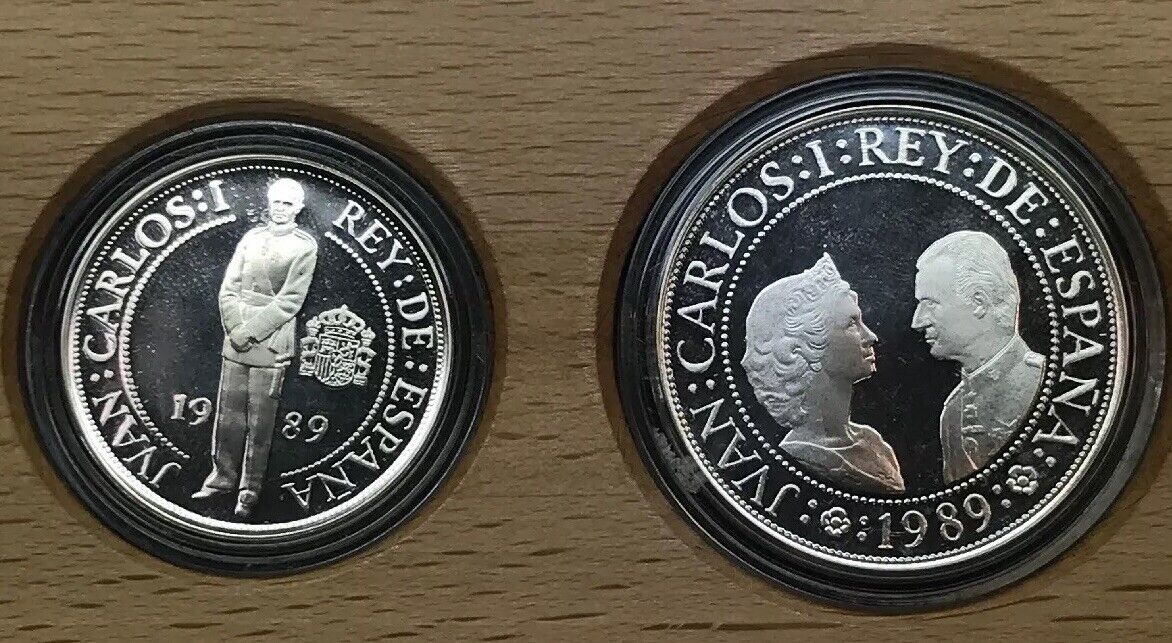 1989 Spain 500th Anniversary Discovery Of The Americas 7 Coin Silver Pesetas Set
