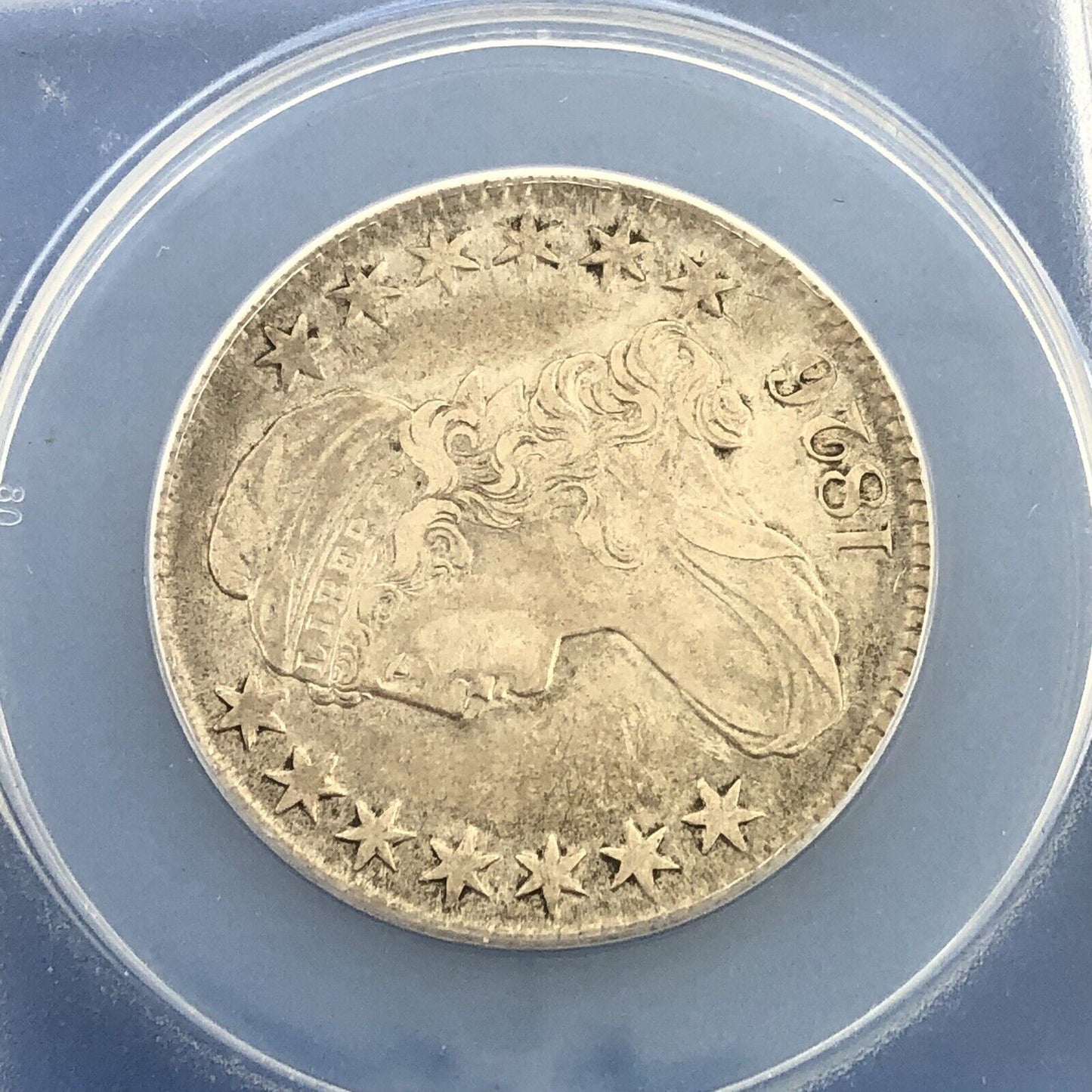 1826 Capped Bust Silver Half Dollar 50c Lettered Edge ANACS EF45 O-110 Coin