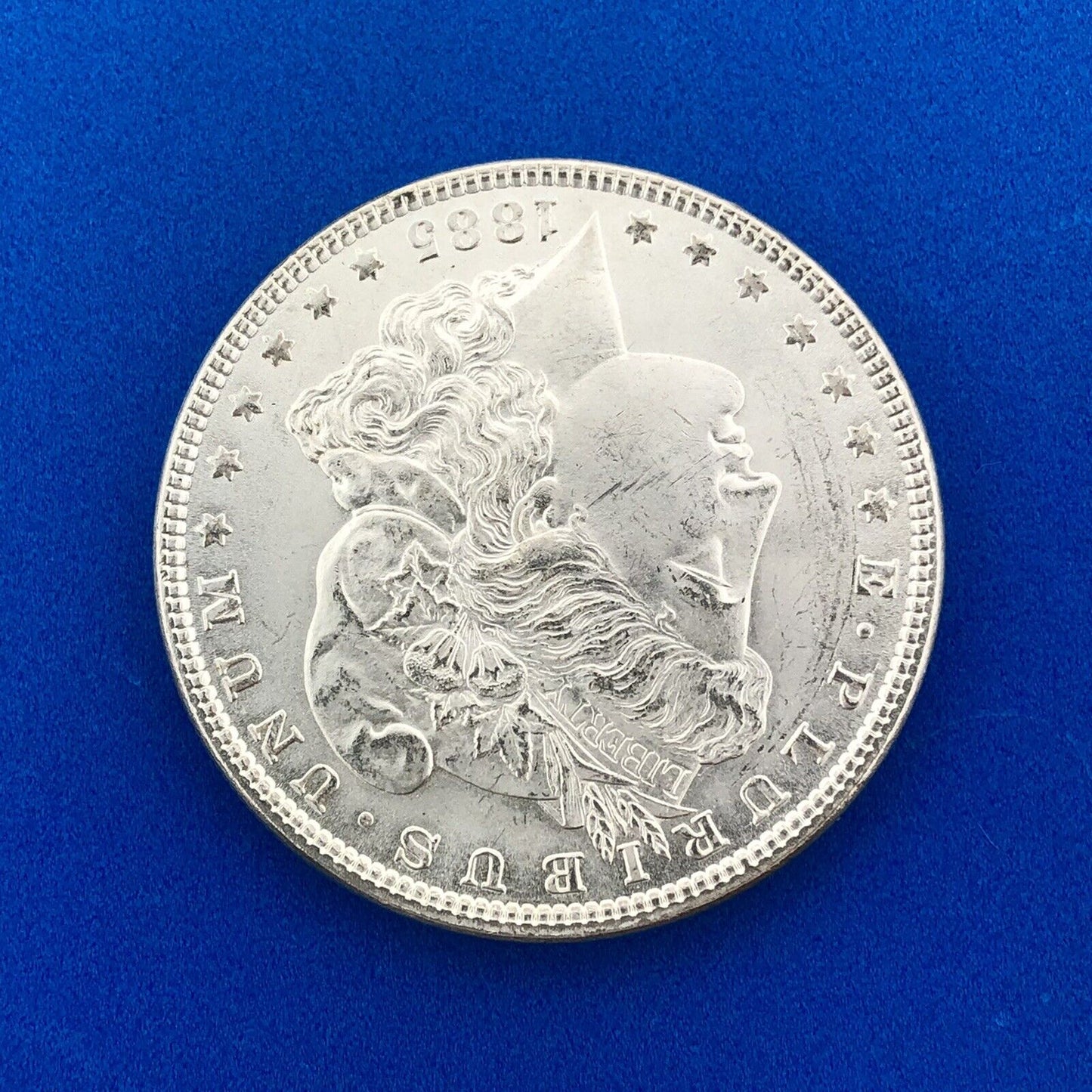 1885 P Morgan Silver Dollar $1 Better Rare Key Philadelphia Mint Coin White BU