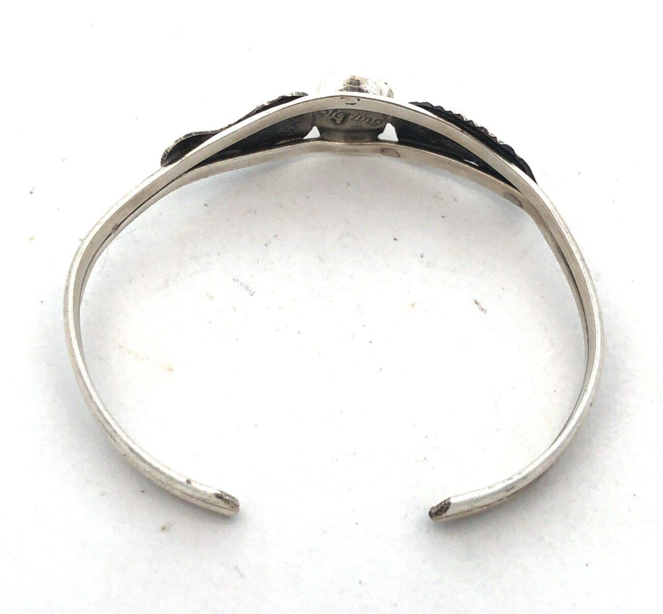 Native American Jacquelin 925 Sterling Silver Turquoise Child Cuff Bracelet