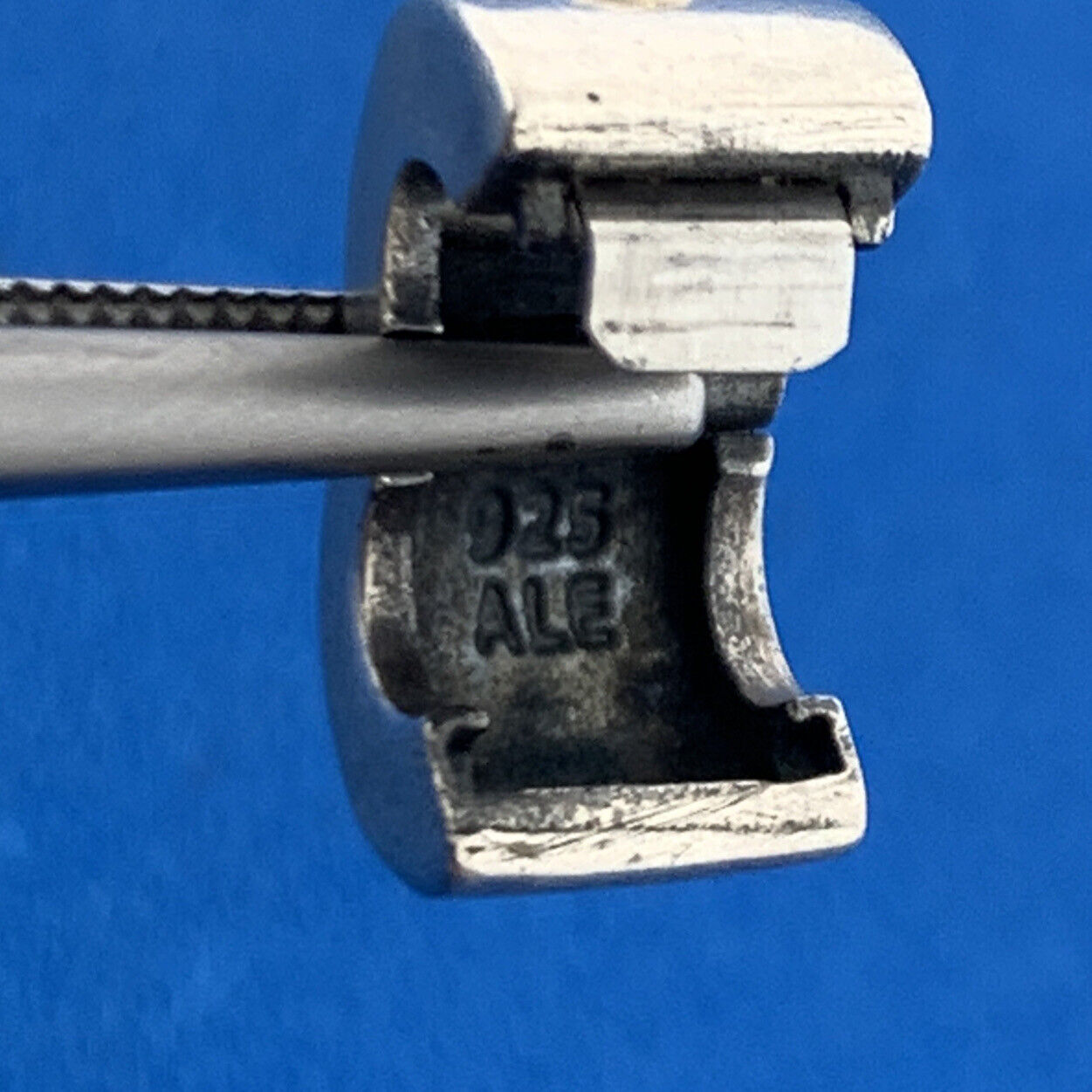 Authentic PANDORA 925 Sterling Silver 14K Gold Flower Clip 790140 Bracelet Charm