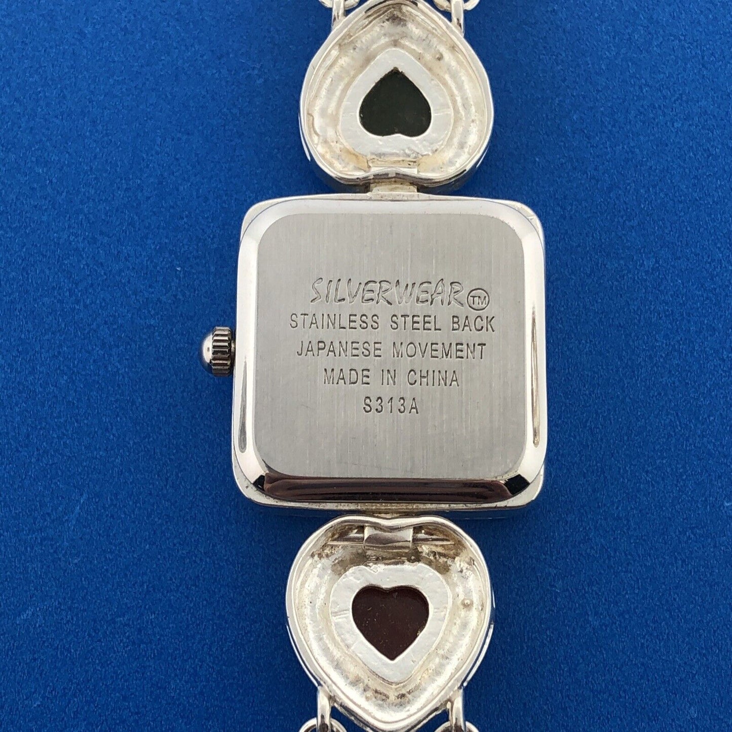 Silverwear Quartz Japanese Movement Multi-Color Heart Band Ladies Wristwatch