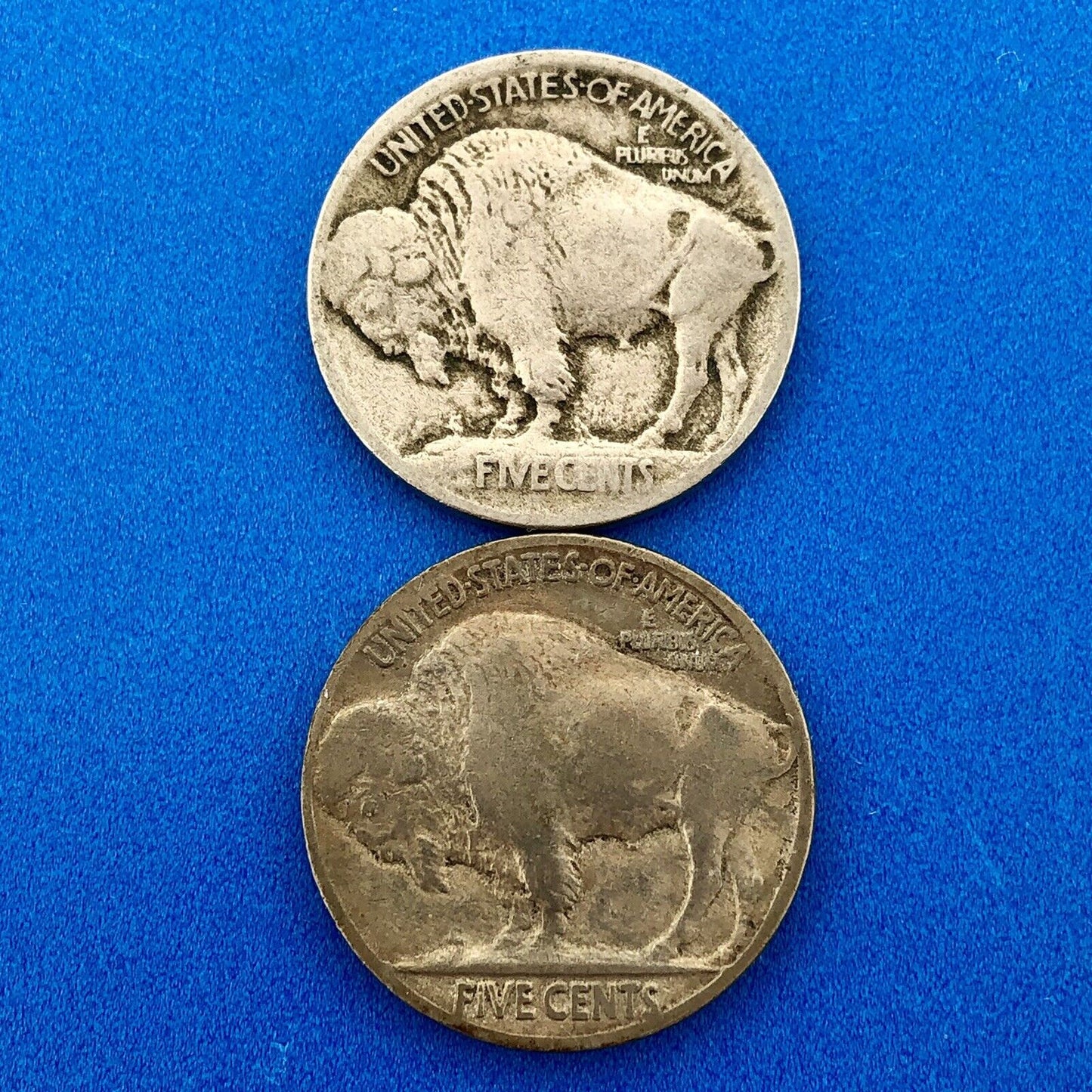 1913 P Indian Head Buffalo Nickel 5c 1st Year Key Rare Philadelphia Two Coin Lot