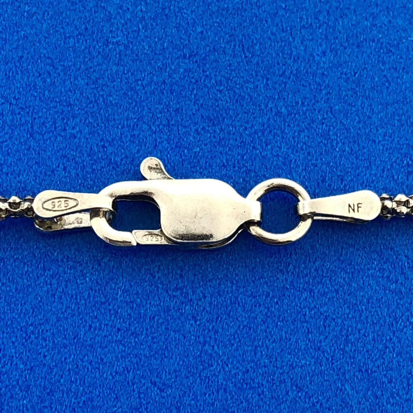 Designer JM Sterling Silver Mabe Pearl Whimsical Swirl Snake Chain 19" Necklace