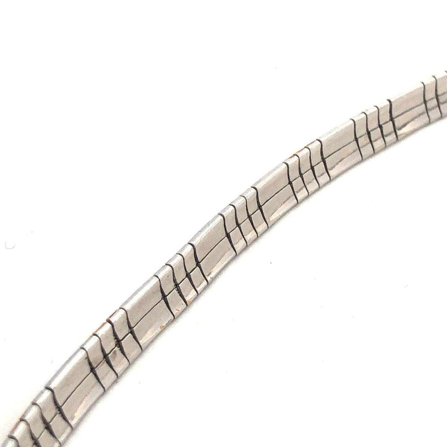 Designer Milor Italy 925 Sterling Silver Brass Two Tone Flat Chain Necklace