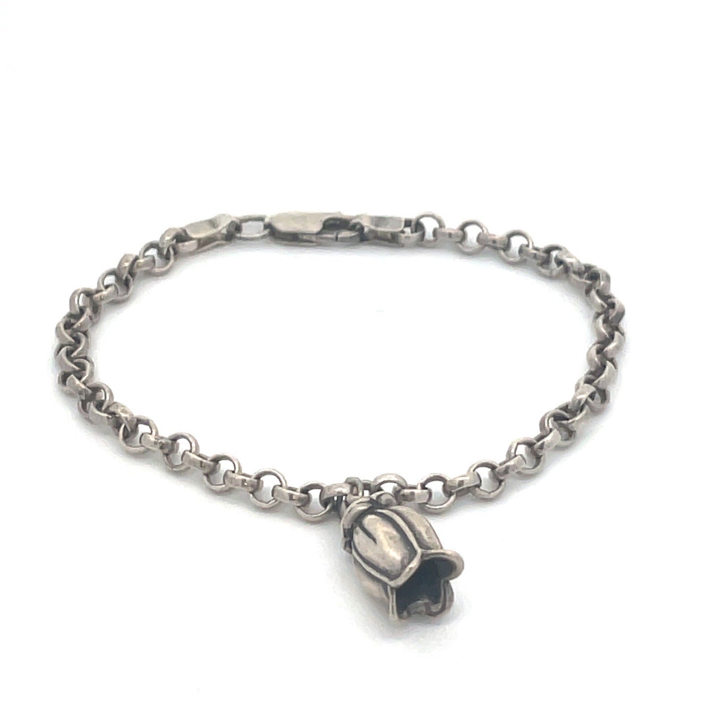 Mignon Faget Sterling Silver Tulip Collection Chain Dangle Tulip Charm Bracelet