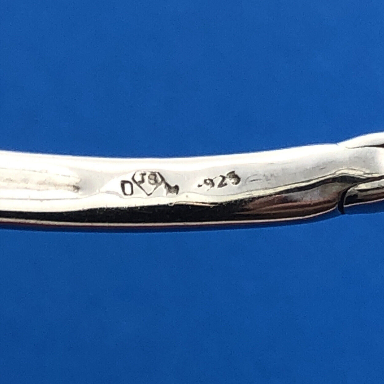 Designer Sterling Silver 925 Diamond Hook On Bangle Buckle Cuff Bracelet