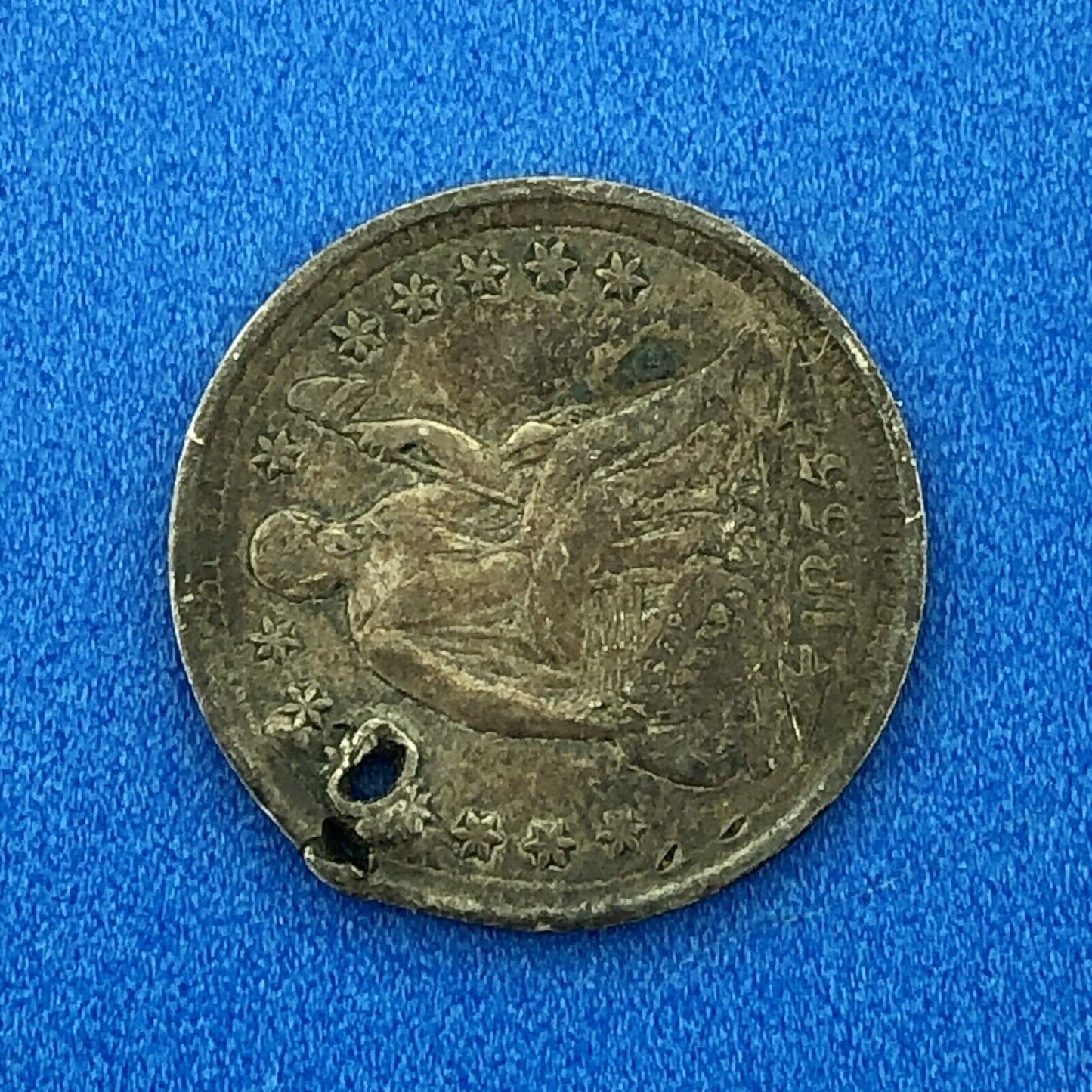 1855 P Seated Liberty Silver Half Dime Type 3 Better Key Rare Philadelphia Coin