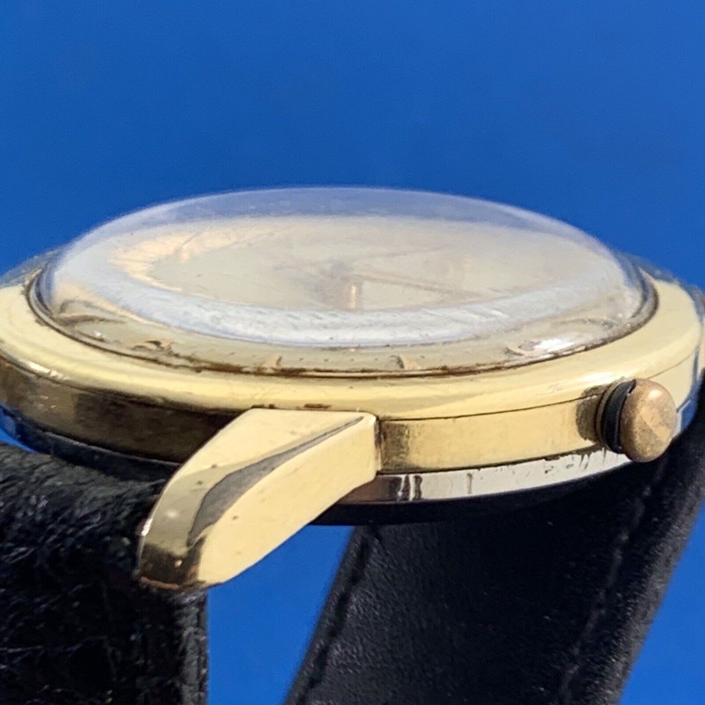 Mid Century Omega Automatic Seamaster Gold Toned Non Working Parts Only Watch