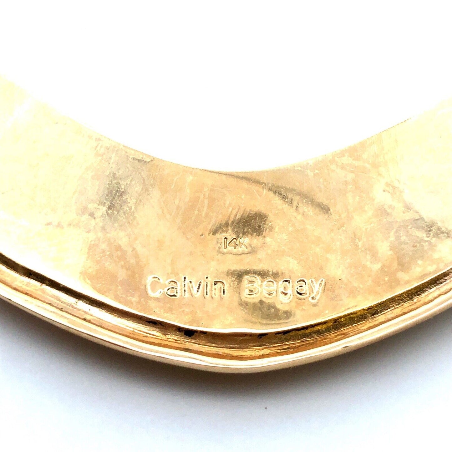 Calvin Begay Navajo 14K Gold Opal Onyx Inlay Storyteller Statement Necklace