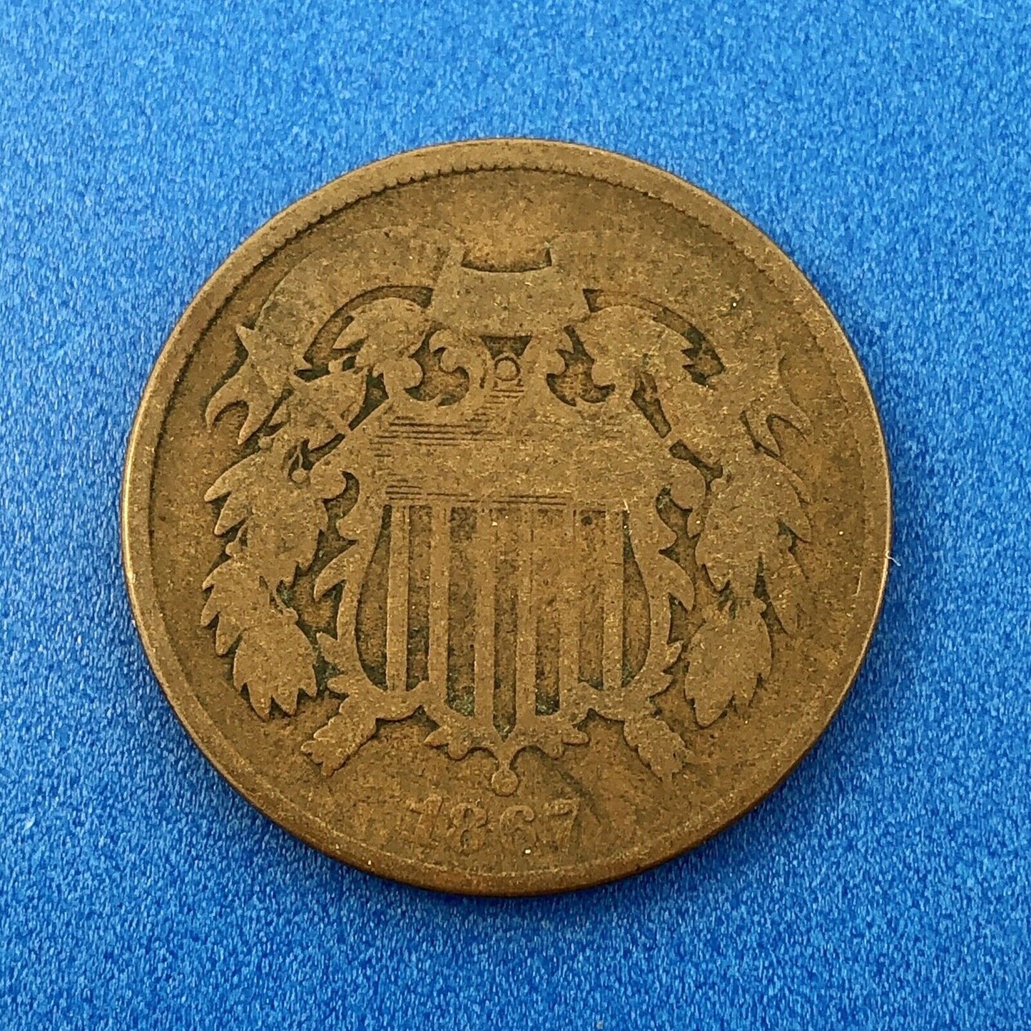 1864 P Bronze Two-Cent Piece Four Coin Mixed Date Union Shield Philadelphia Lot