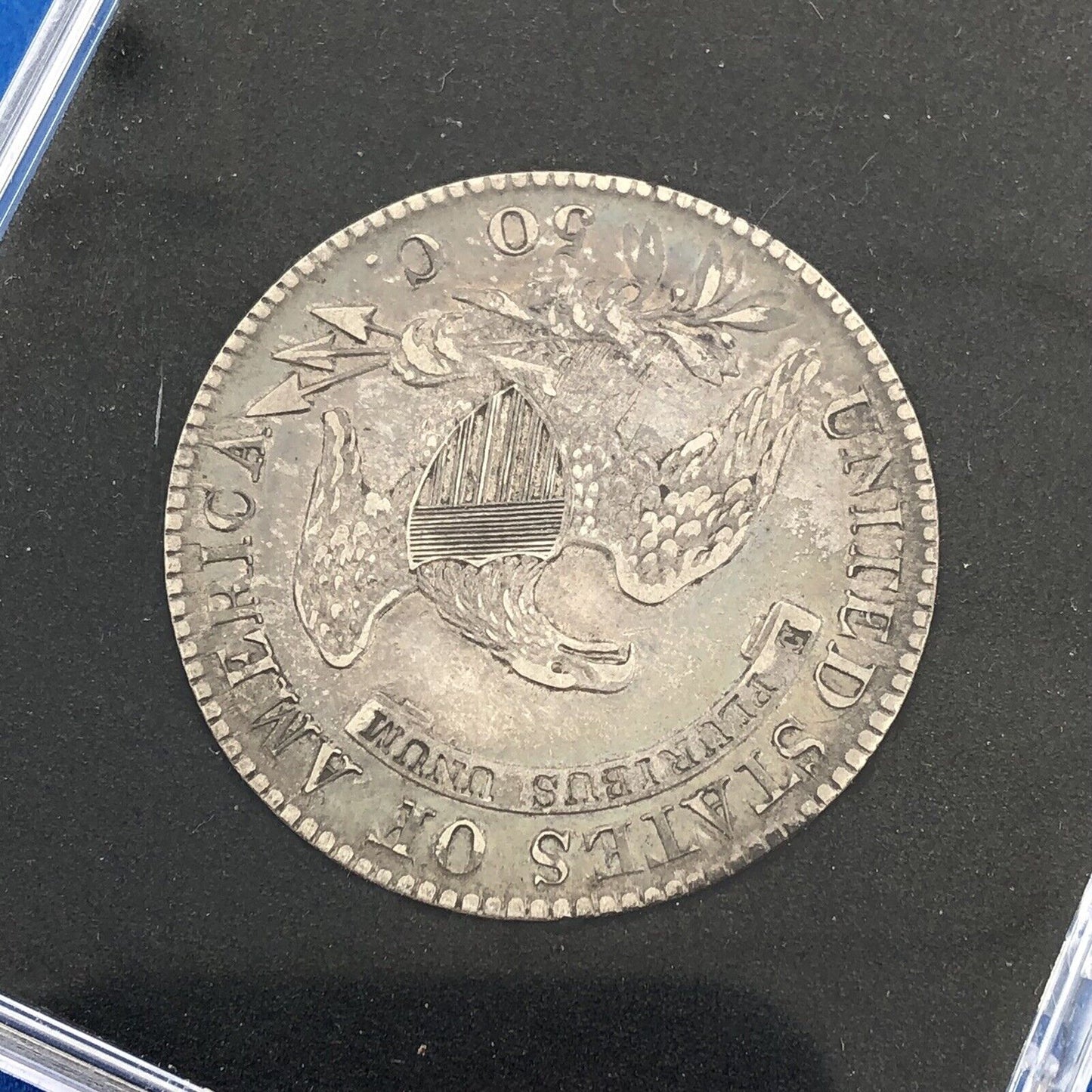 1821 Capped Bust Silver Half Dollar 50c Lettered Edge Ungraded XF Details Coin