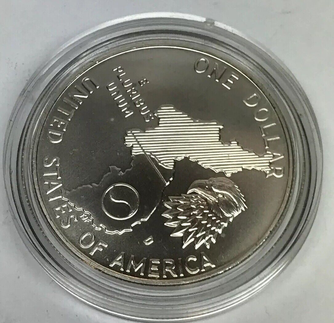 1991 D Korean War Memorial Commemorative BU Silver Dollar OMP/COA