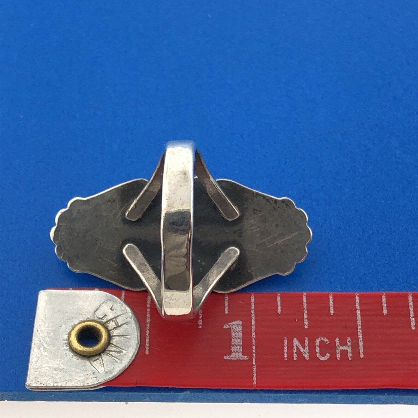 Bell Trading Post Native American Sterling Silver 925 Turquoise Elongated Ring