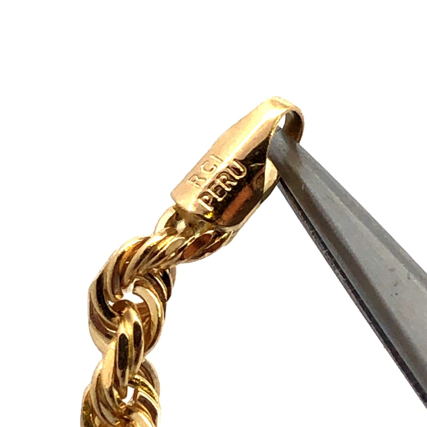 Designer RCI 14K Yellow Gold 20" 3 mm Rope Layering Chain Necklace