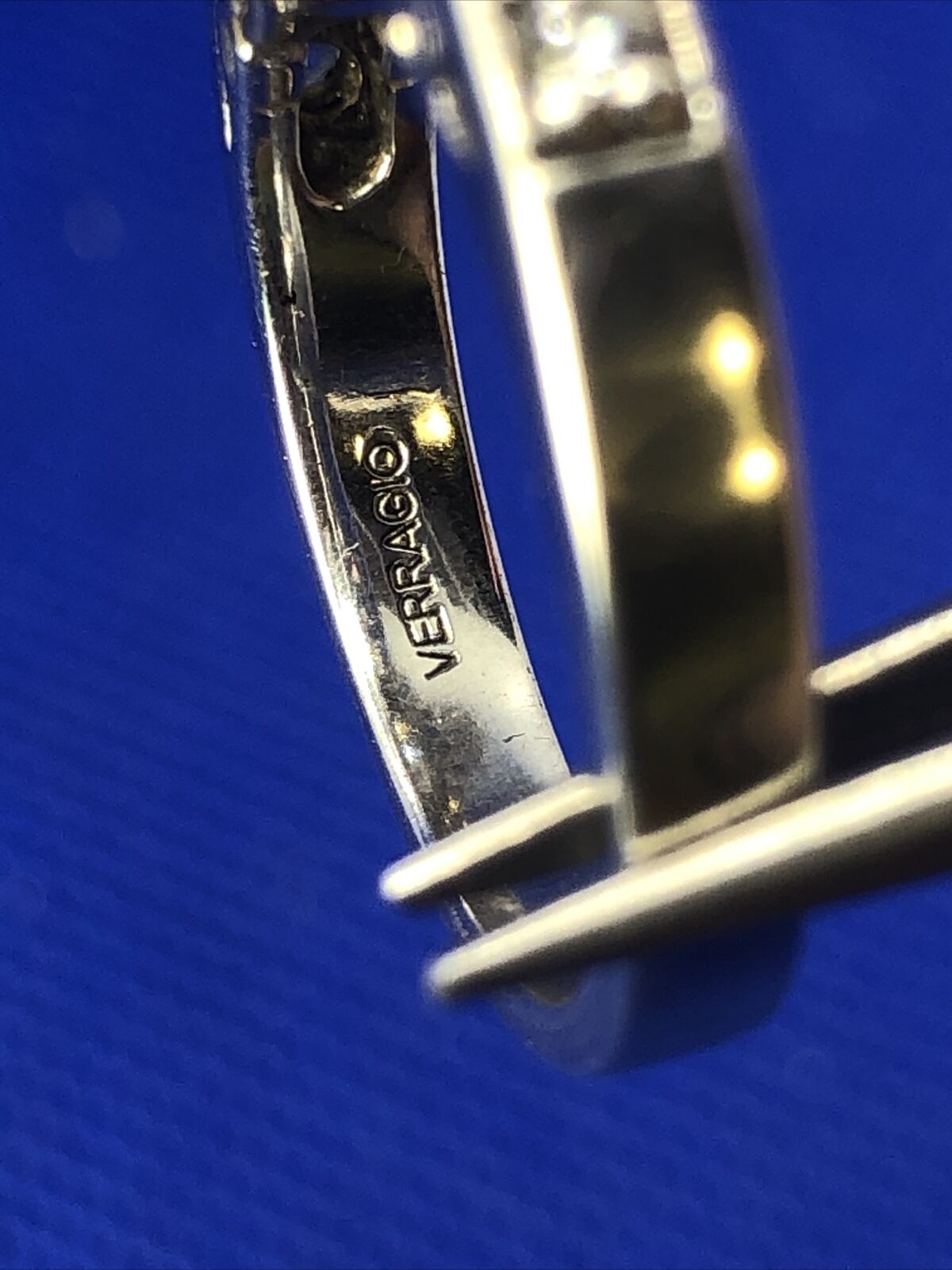 Designer Verragi 925 Sterling Silver Round Cubic Zirconia Engagement Ring